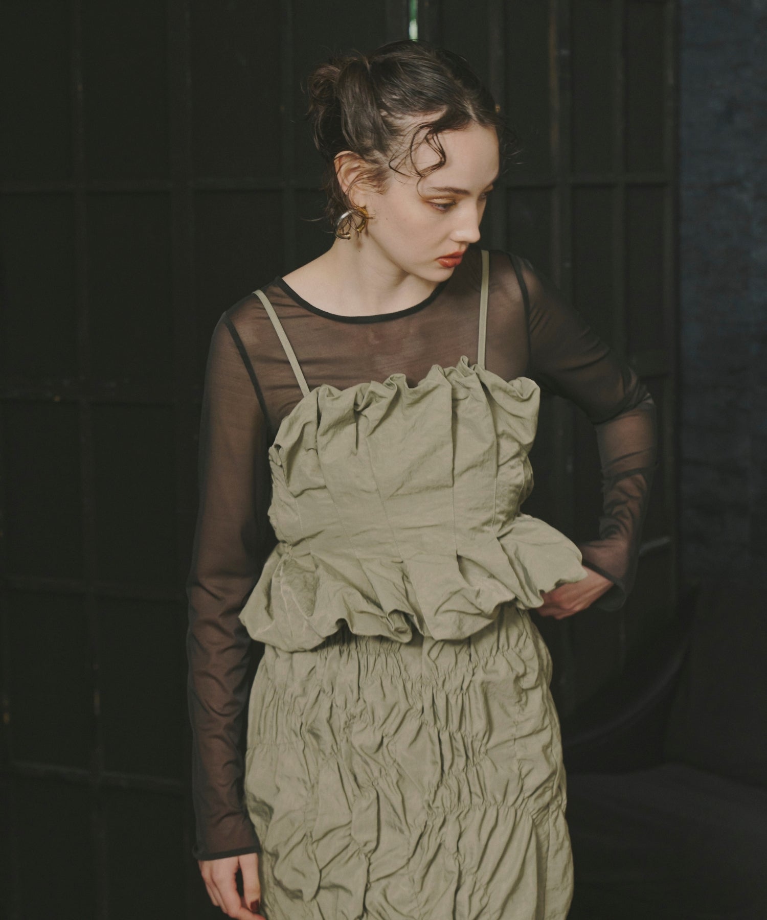 RANDOM SHIRRING SETUP DRESS