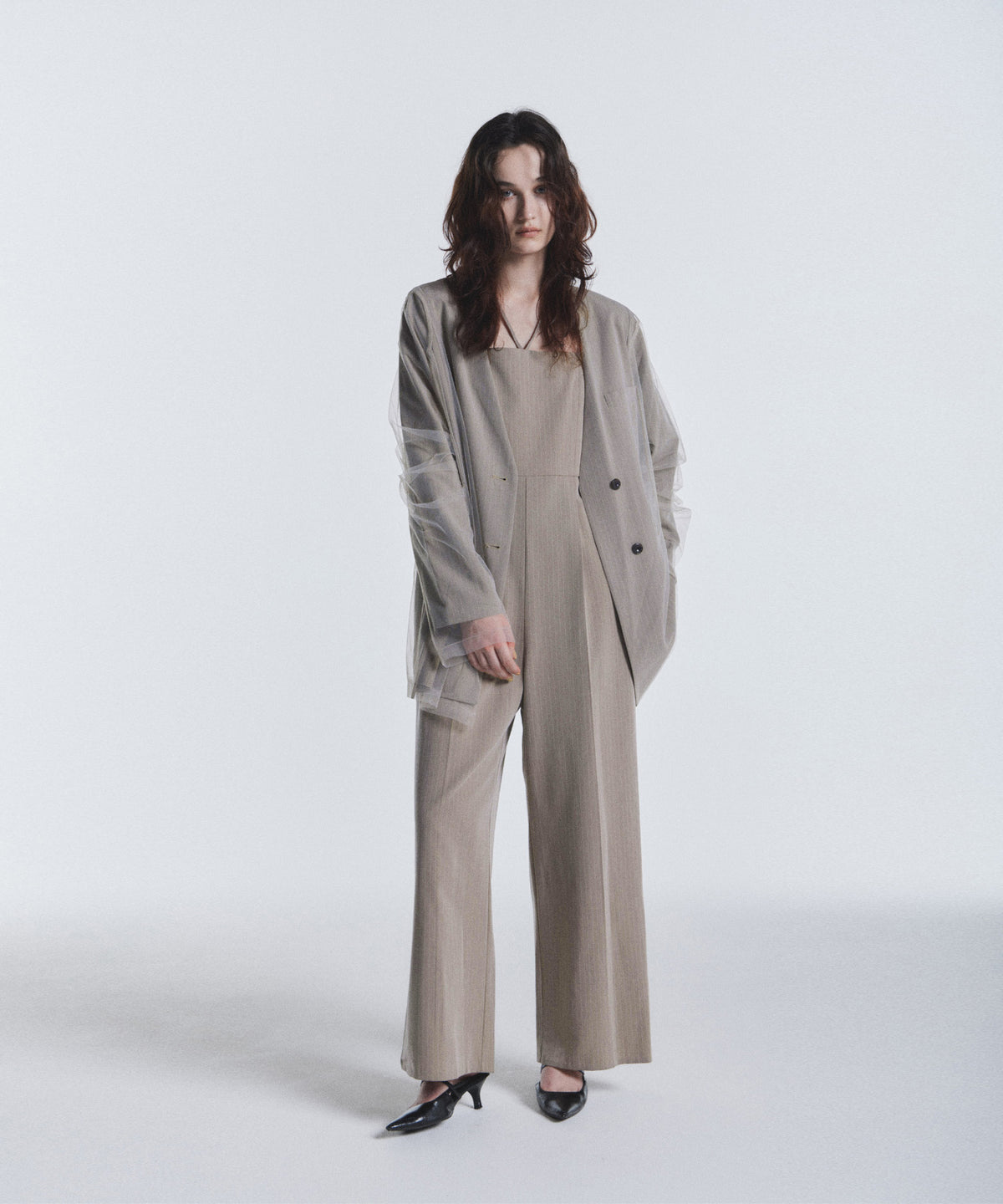 PINSTRIPE ALL IN ONE DRESS