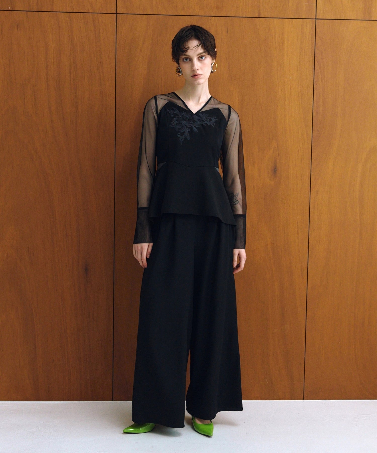 LACE PANEL ACCENT SETUP PANTS DRESS