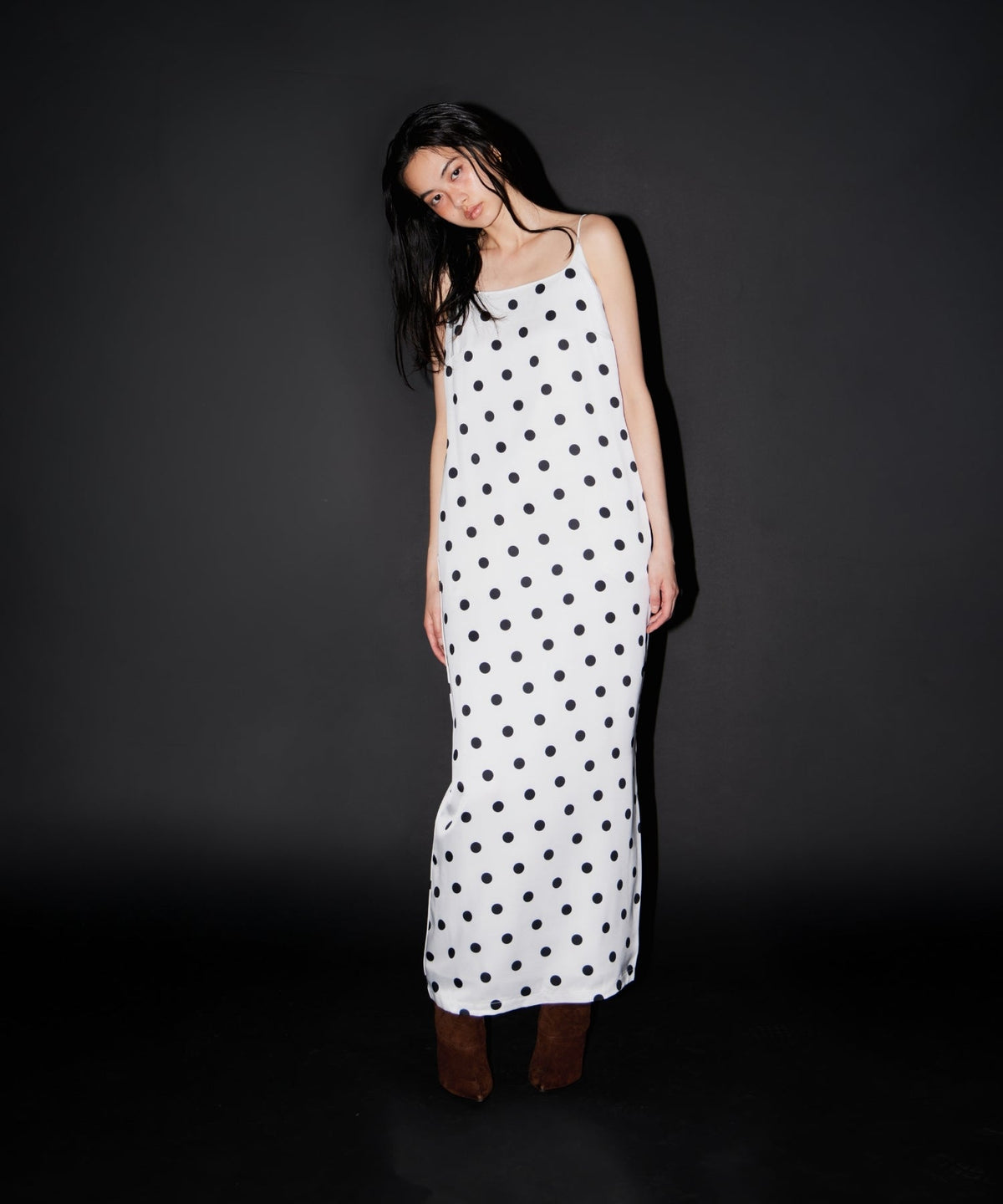 【POPUP】MINIMAL DOT SATIN DRESS