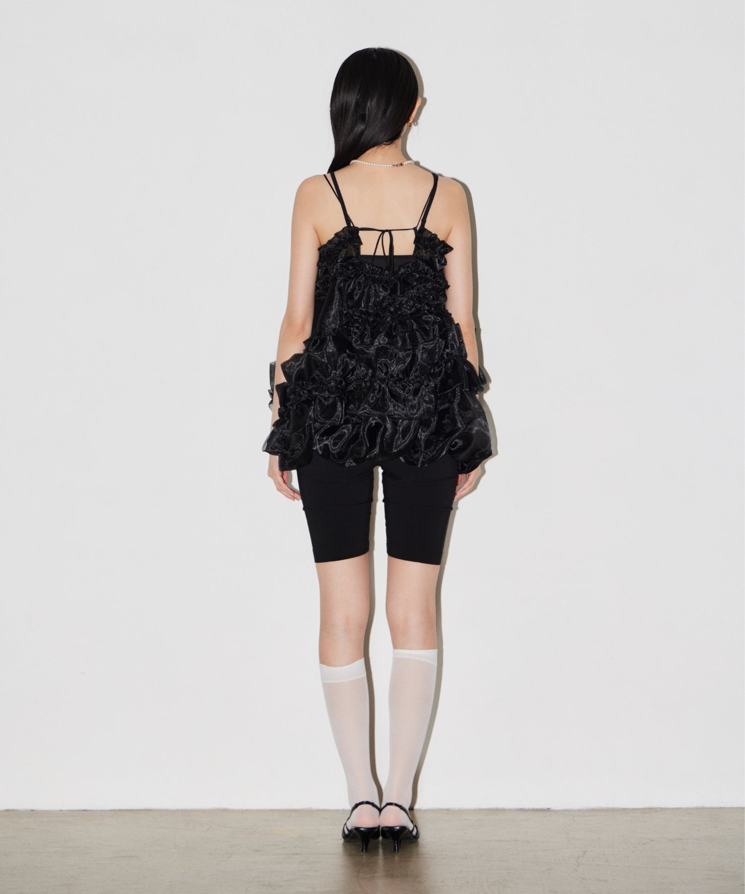 【POPUP】ORGANZA FRILL BALLOON CAMI