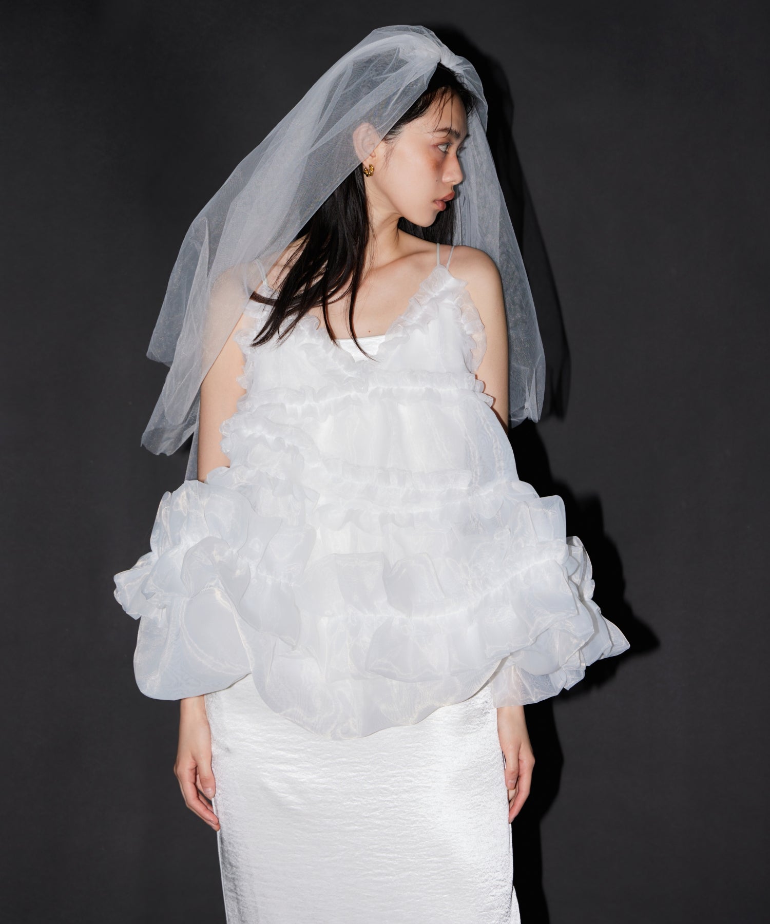 【POPUP】ORGANZA FRILL BALLOON CAMI