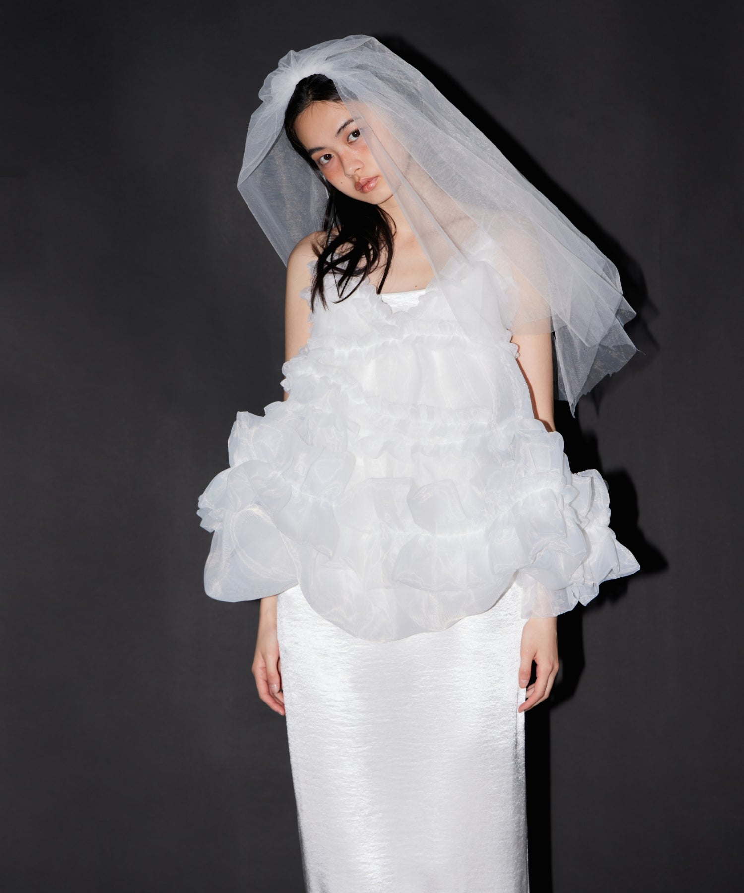【POPUP】ORGANZA FRILL BALLOON CAMI