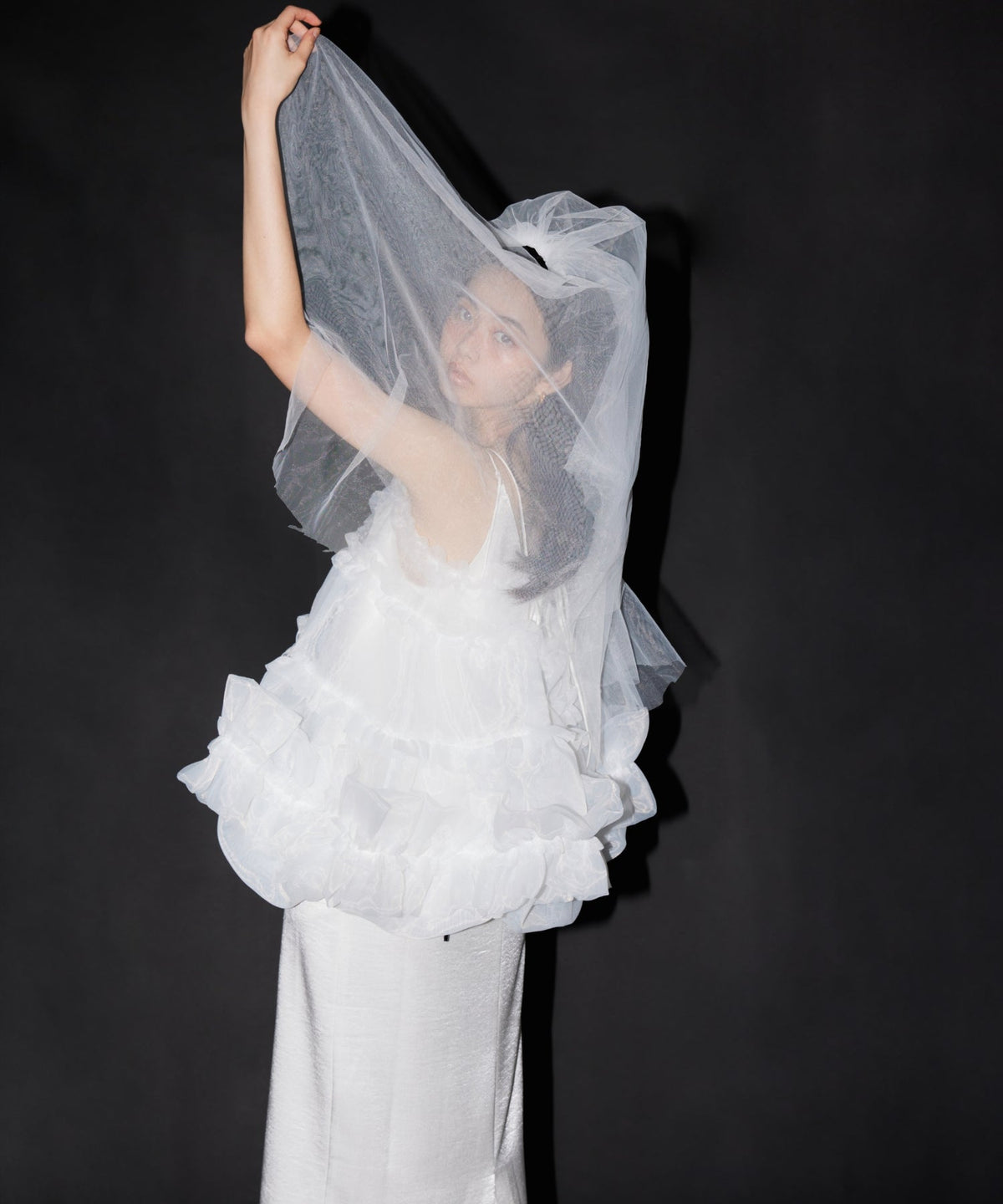 【POPUP】ORGANZA FRILL BALLOON CAMI