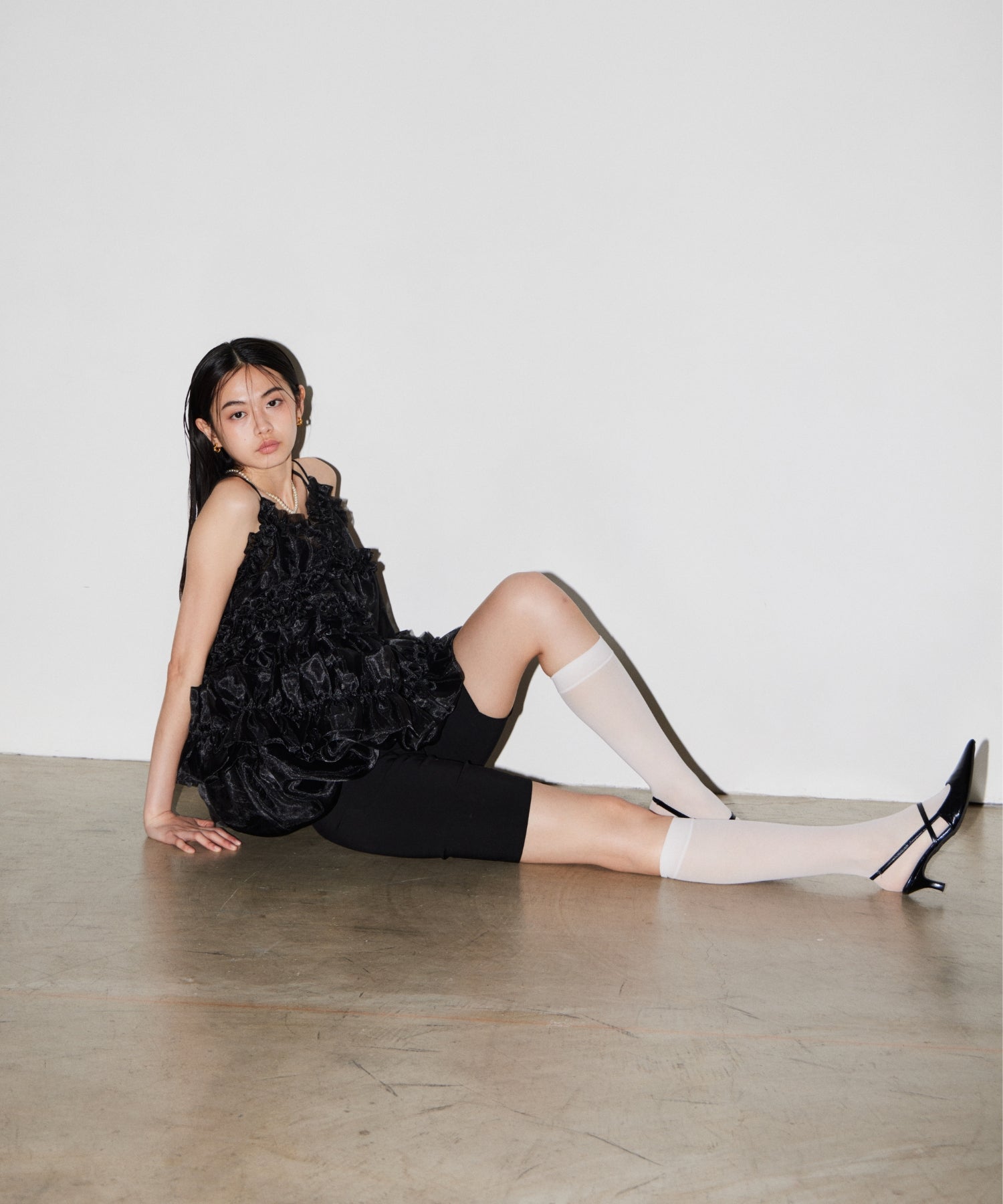 【POPUP】ORGANZA FRILL BALLOON CAMI
