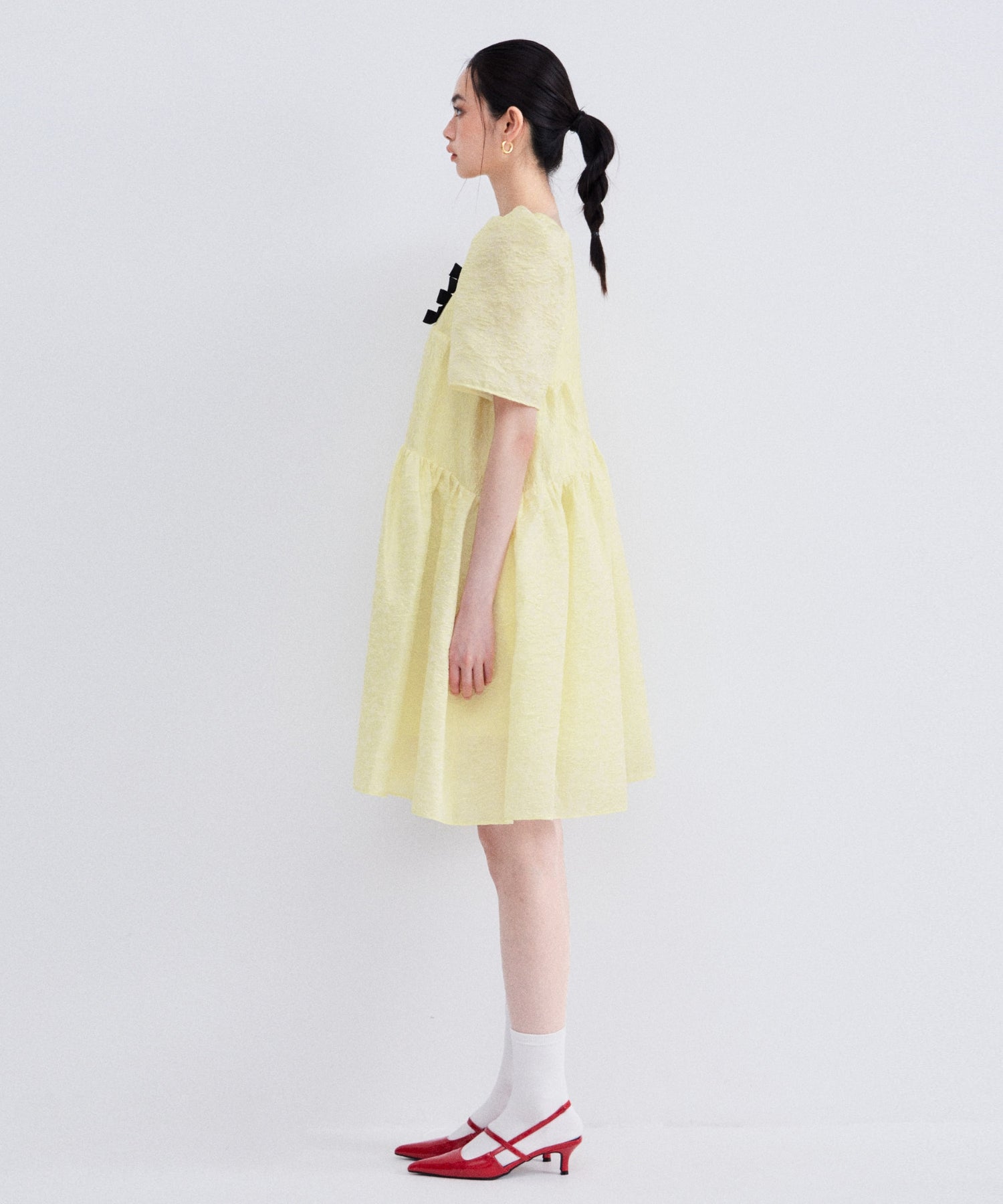 EDGE RIBBON MINI DRESS
