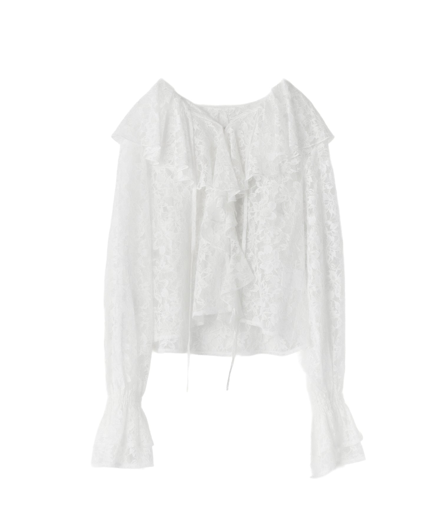 LACE RUFFLE ALL-IN-ONE DRESS