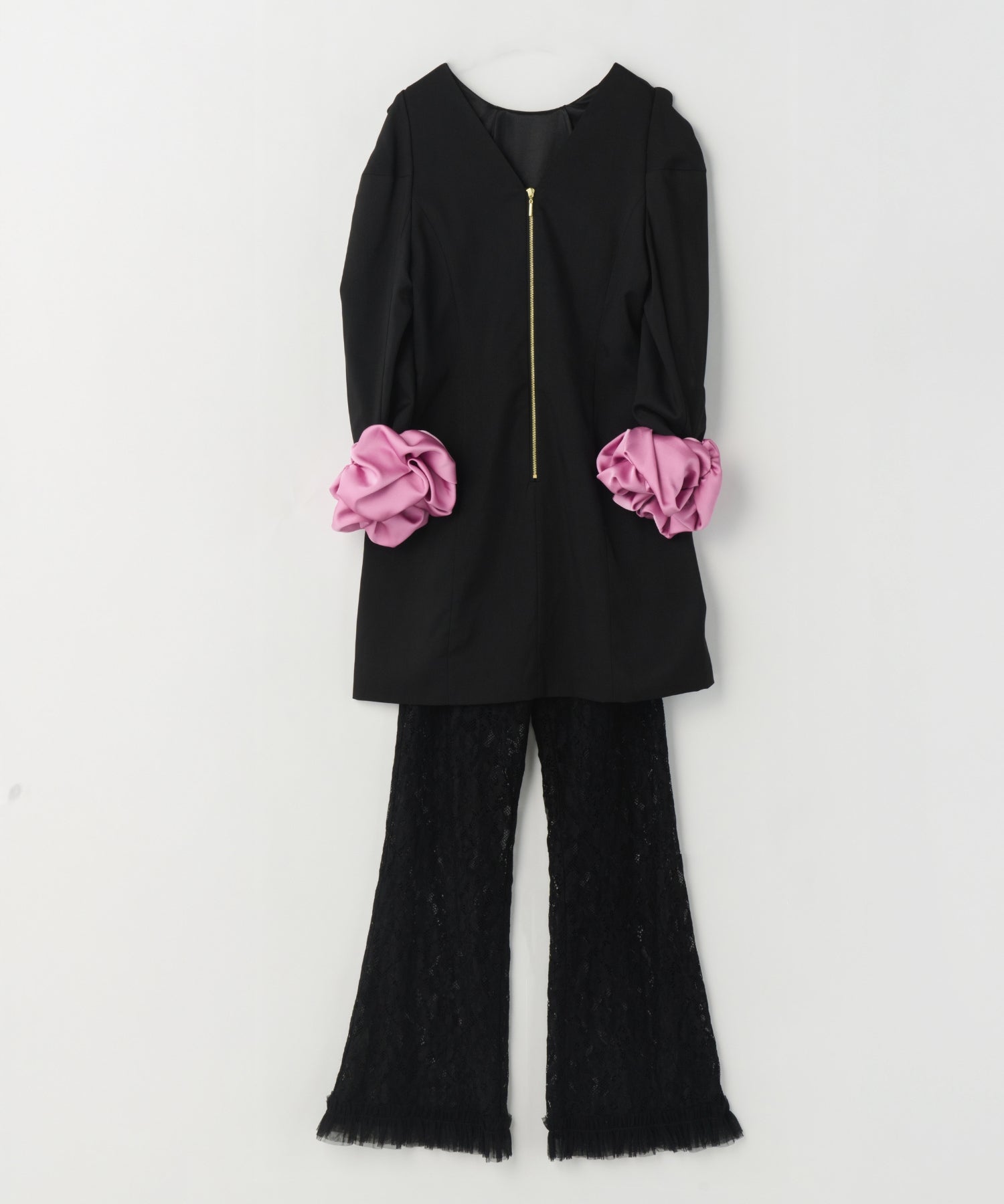 CHOUCHOU SLEEVE MINI DRESS SET
