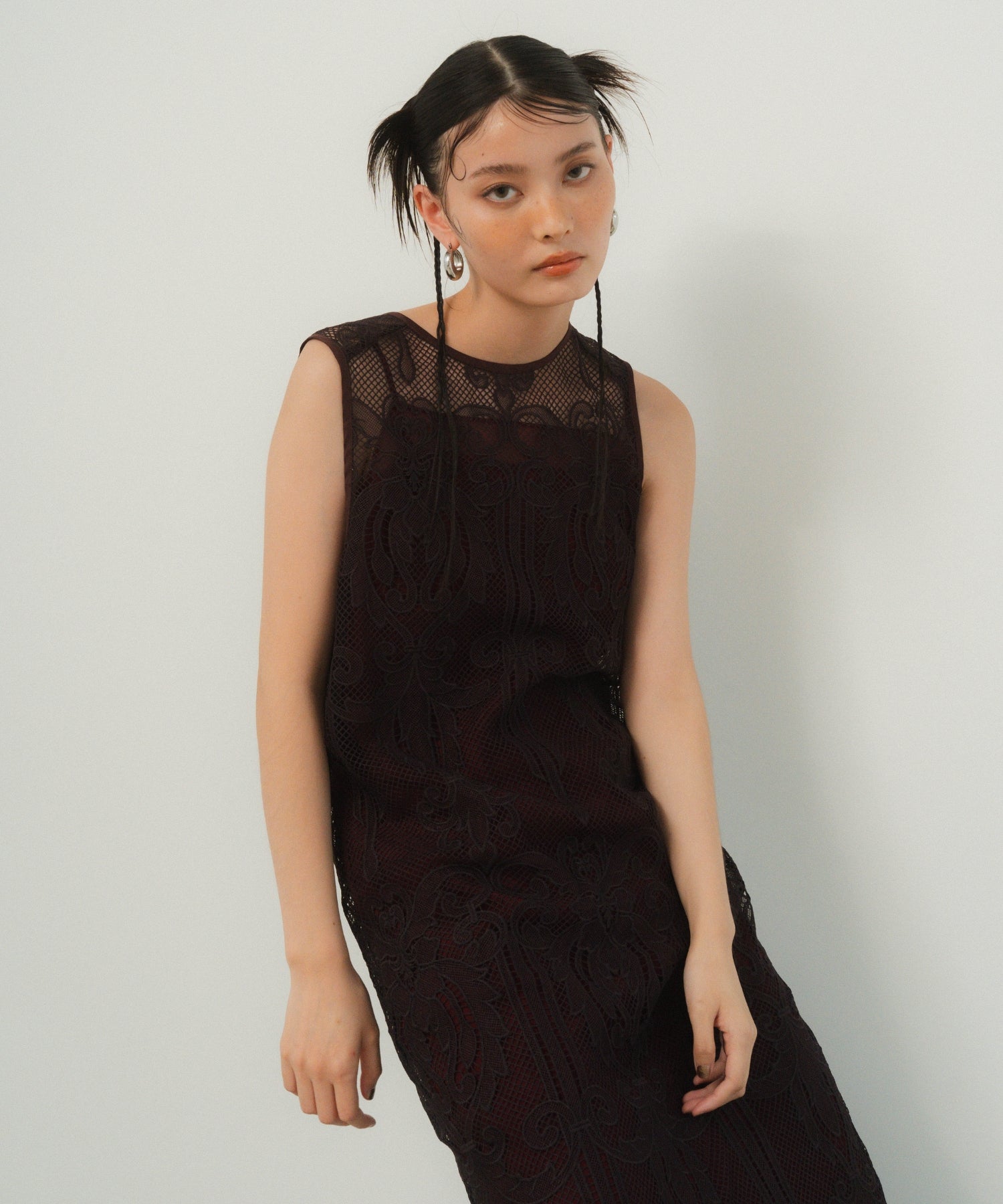 CHEMICAL LACE ZIPPER DRESS