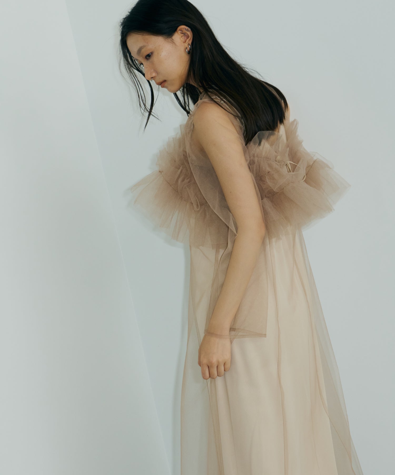 MULTIWAY VOLUME TULLE DRESS