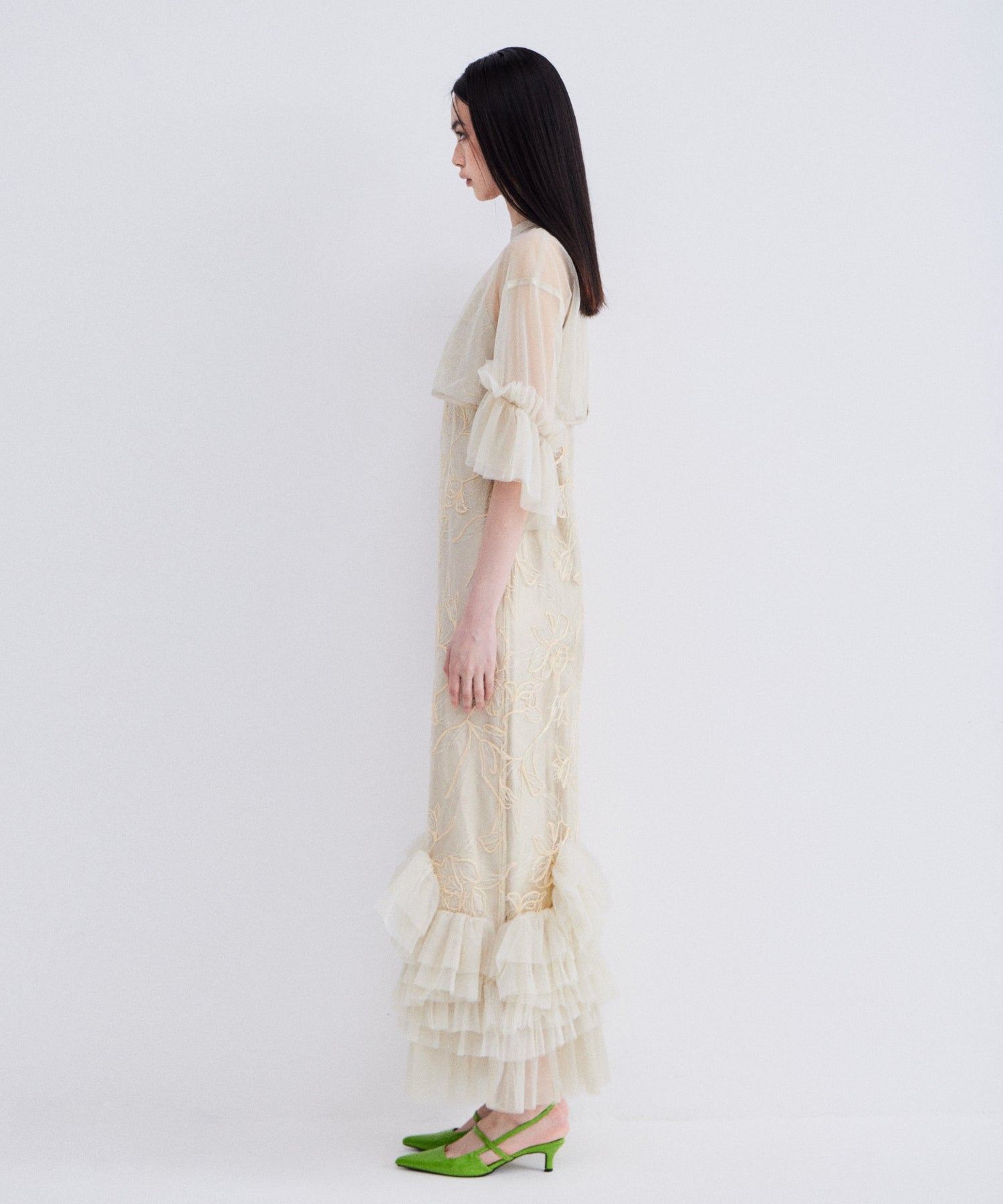 EMBROIDERY FRILL SET DRESS