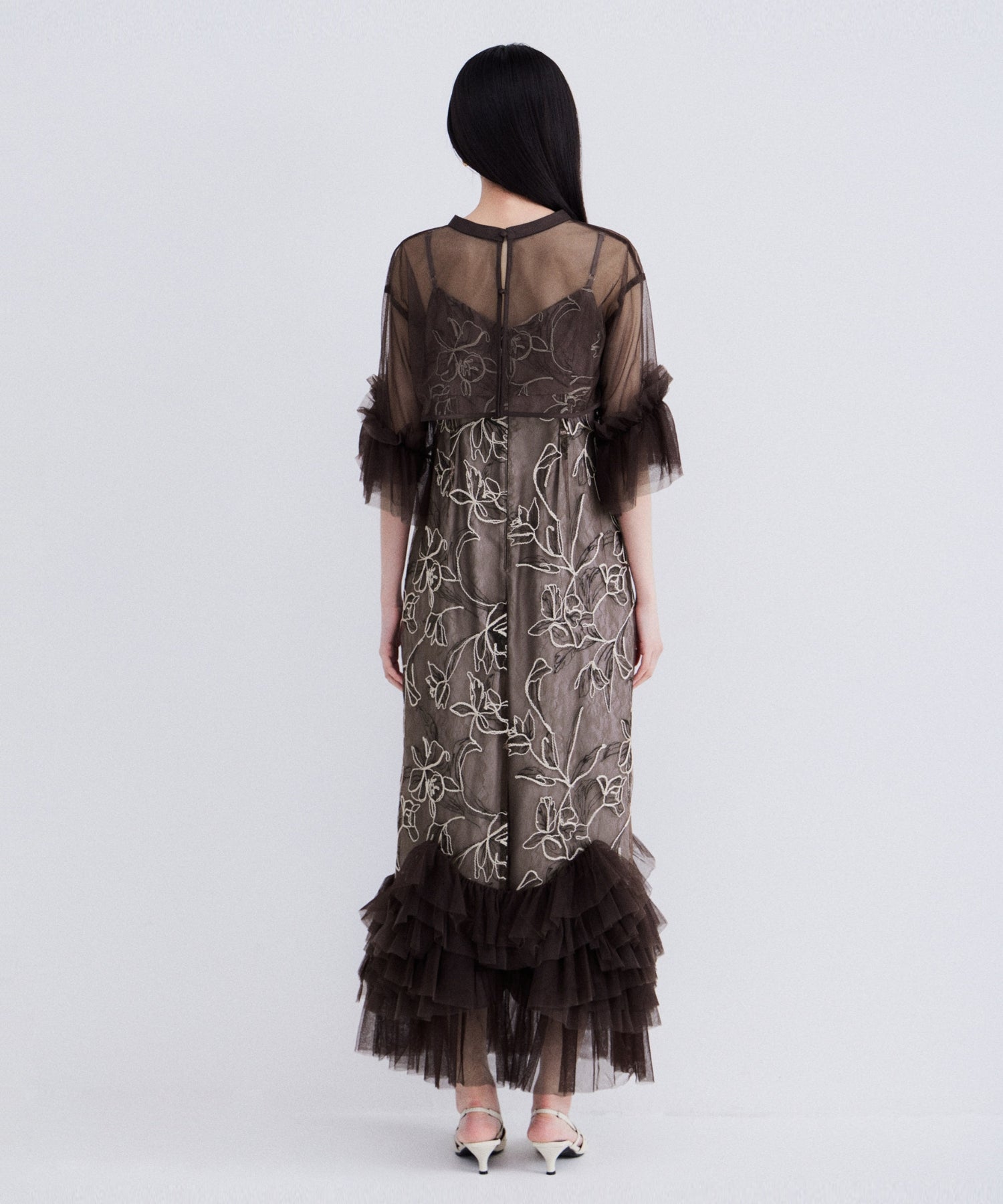 EMBROIDERY FRILL SET DRESS