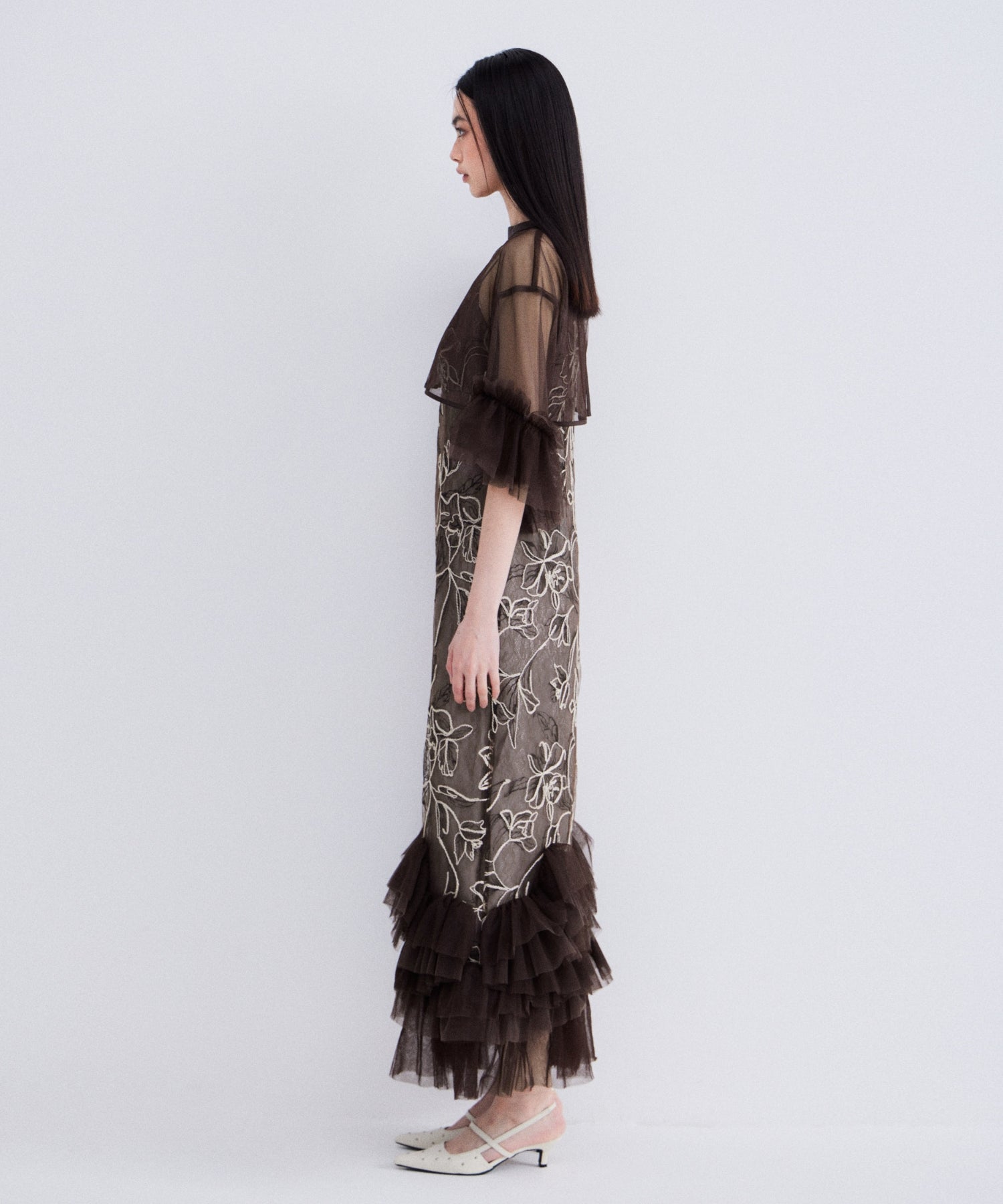 EMBROIDERY FRILL SET DRESS