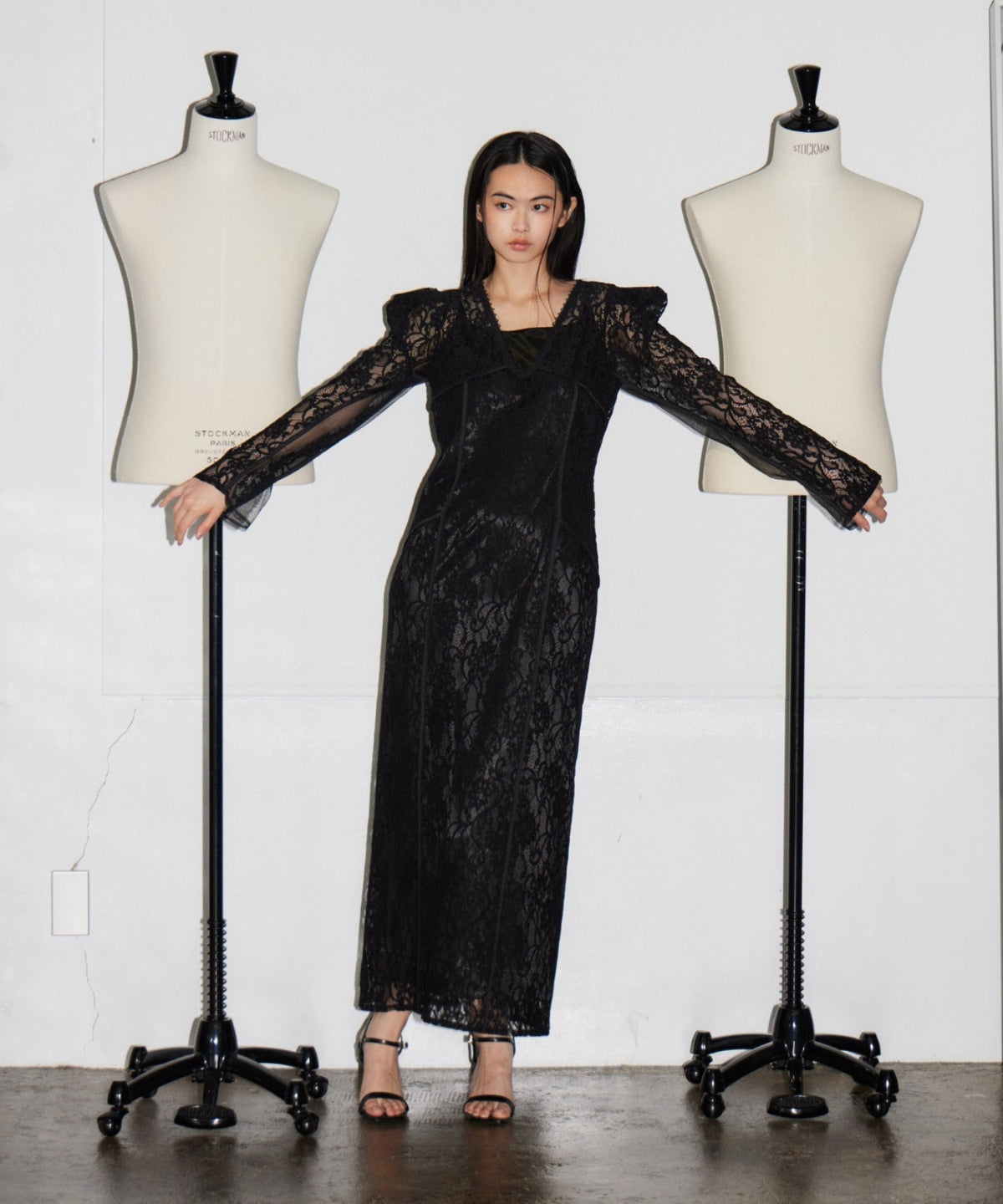 CORDED LACE LAYERED DRESS
