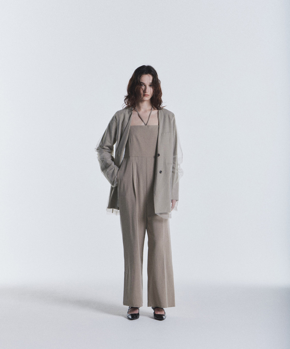 PINSTRIPE ALL IN ONE DRESS