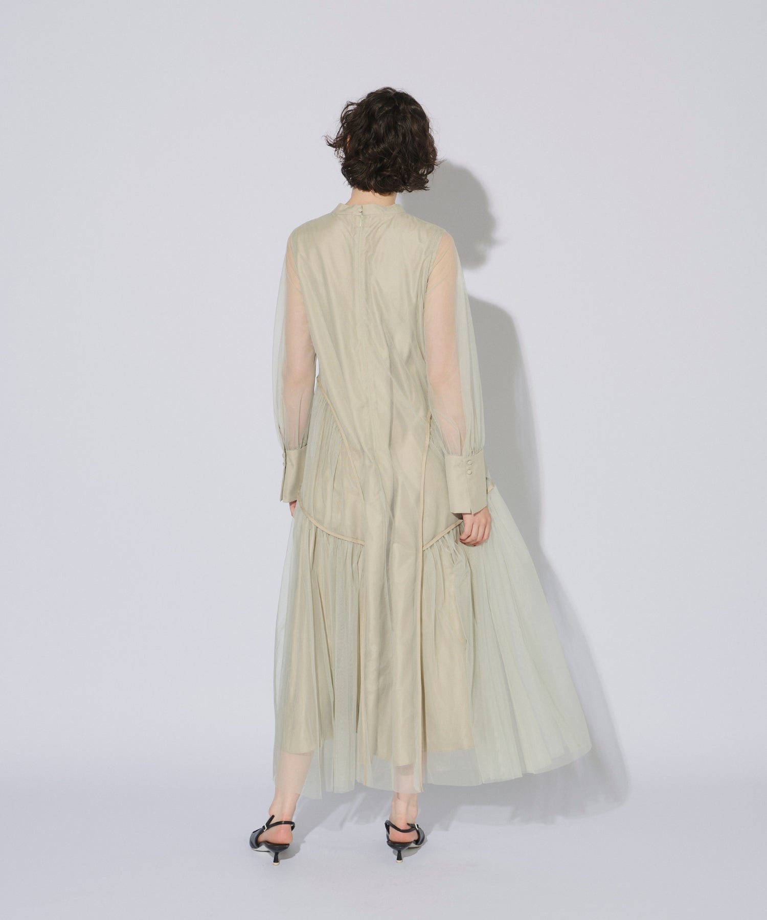 PIPING TULLE DRESS