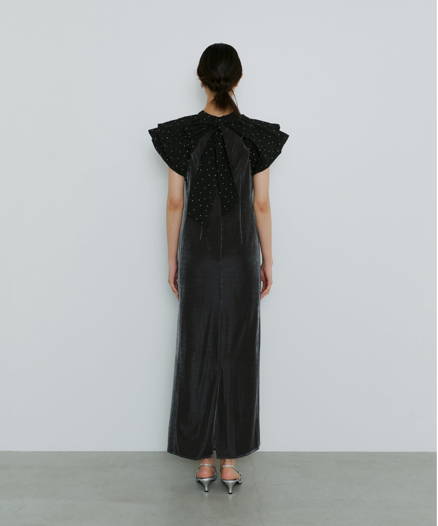 DRAPE VELOUR DRESS