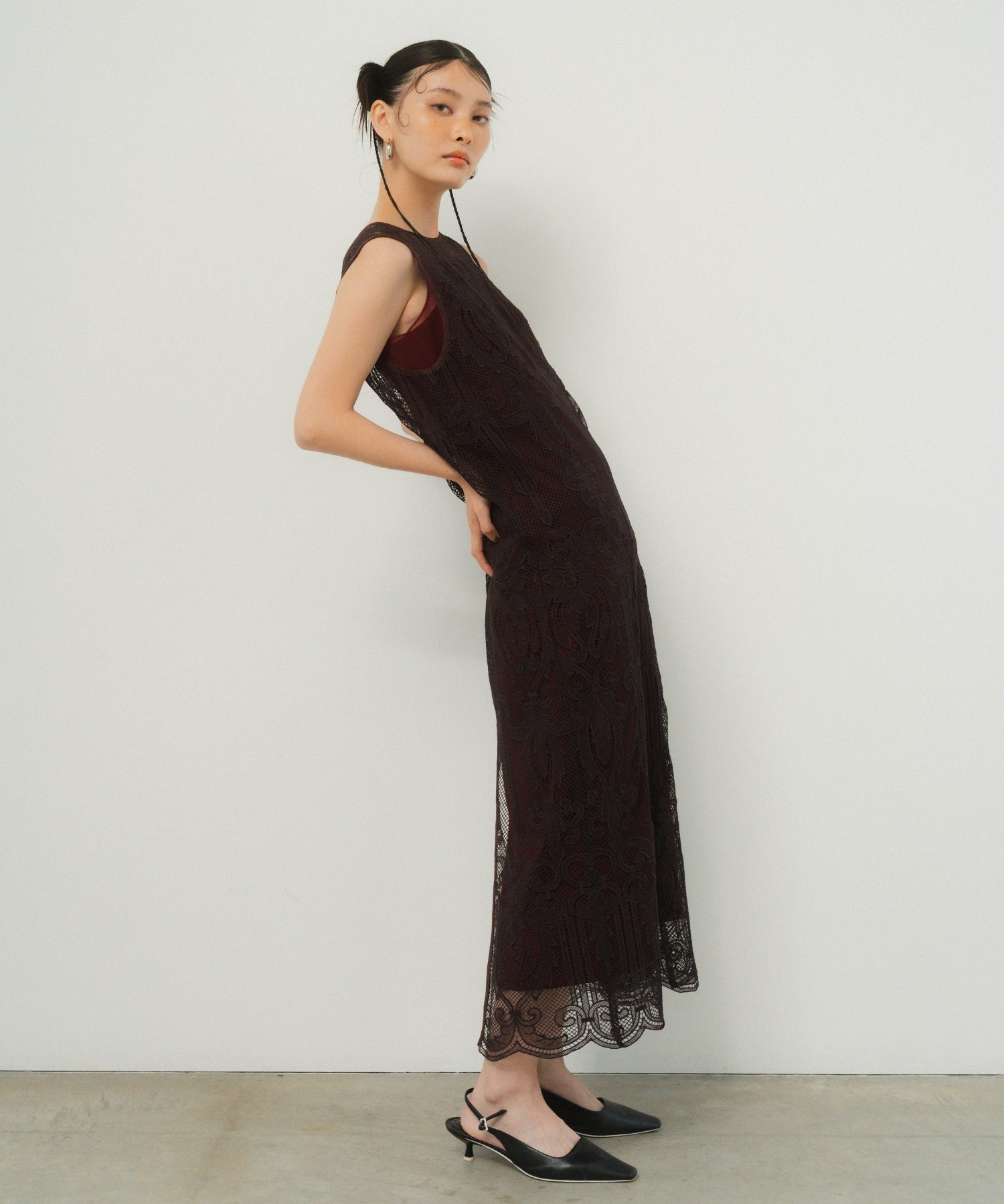CHEMICAL LACE ZIPPER DRESS