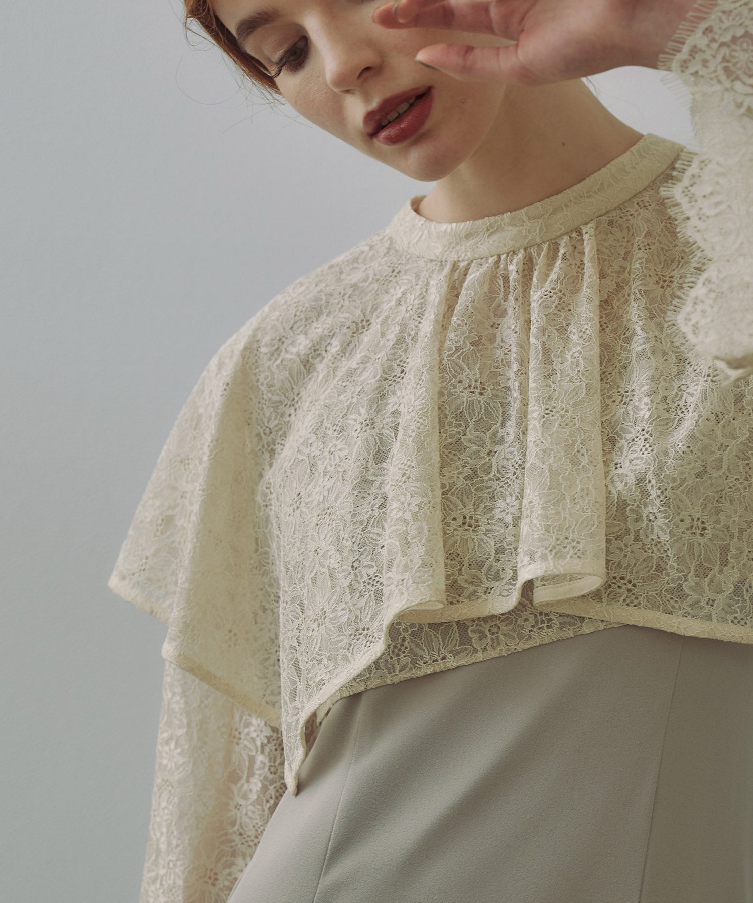 LAYERED CAPE DRESS