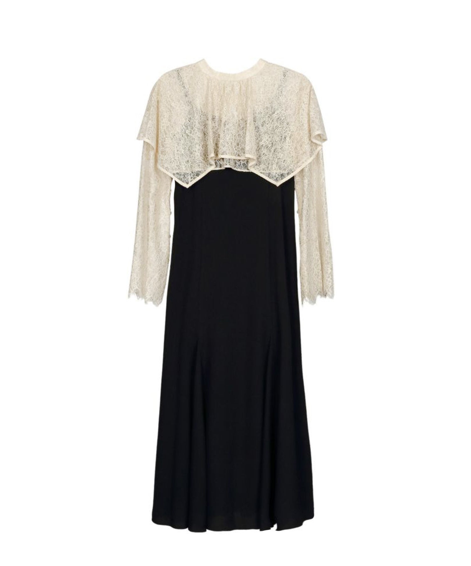 LAYERED CAPE DRESS