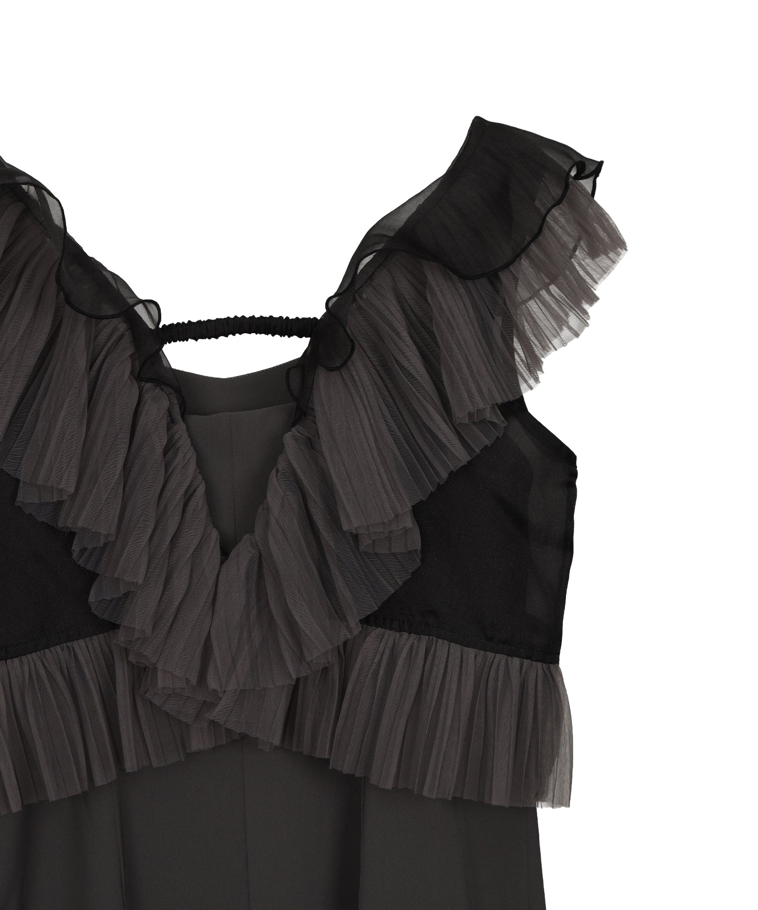 PLEATS TULLE DRESS