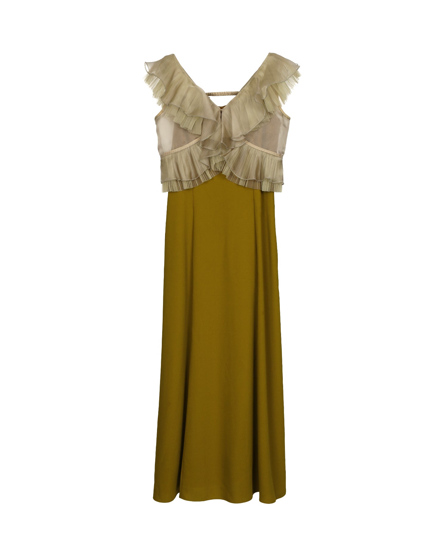 PLEATS TULLE DRESS