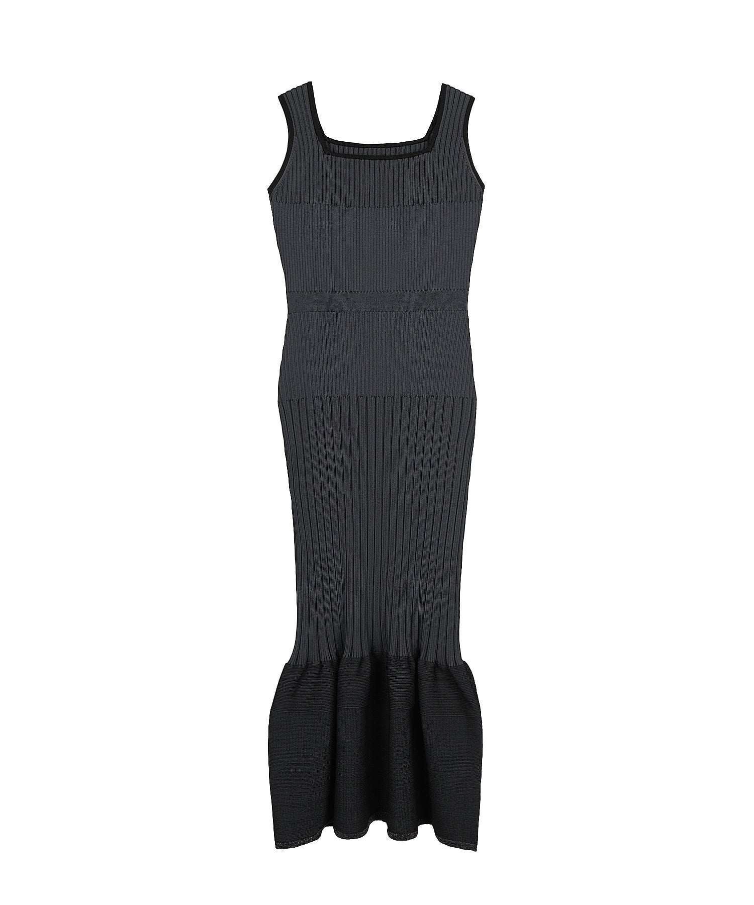 MERMAID HEM RIB KNIT DRESS