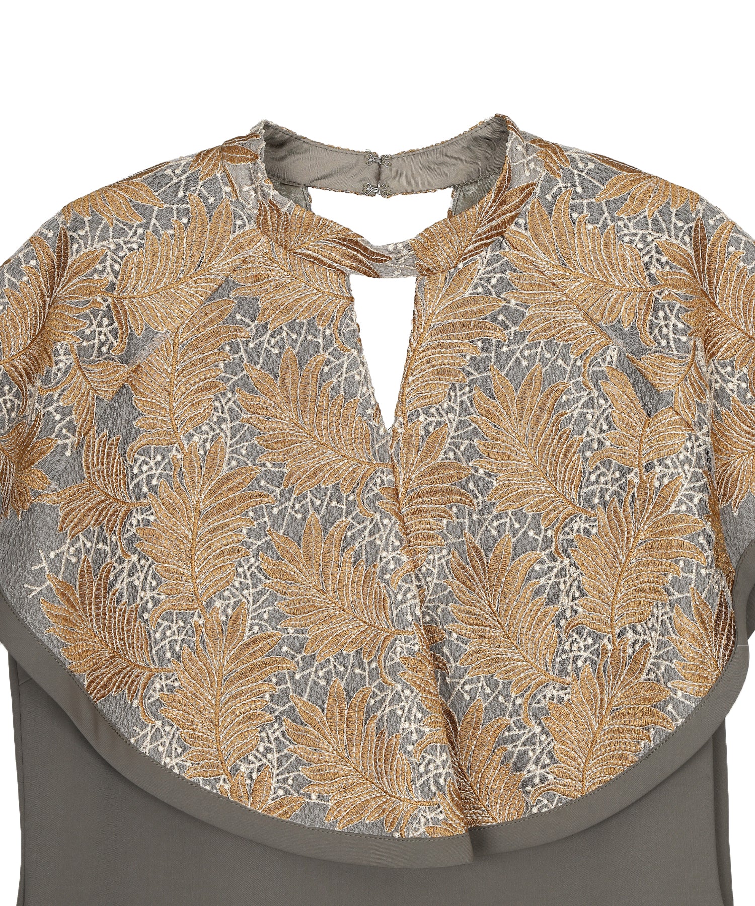 EMBROIDERY CAPE DRESS