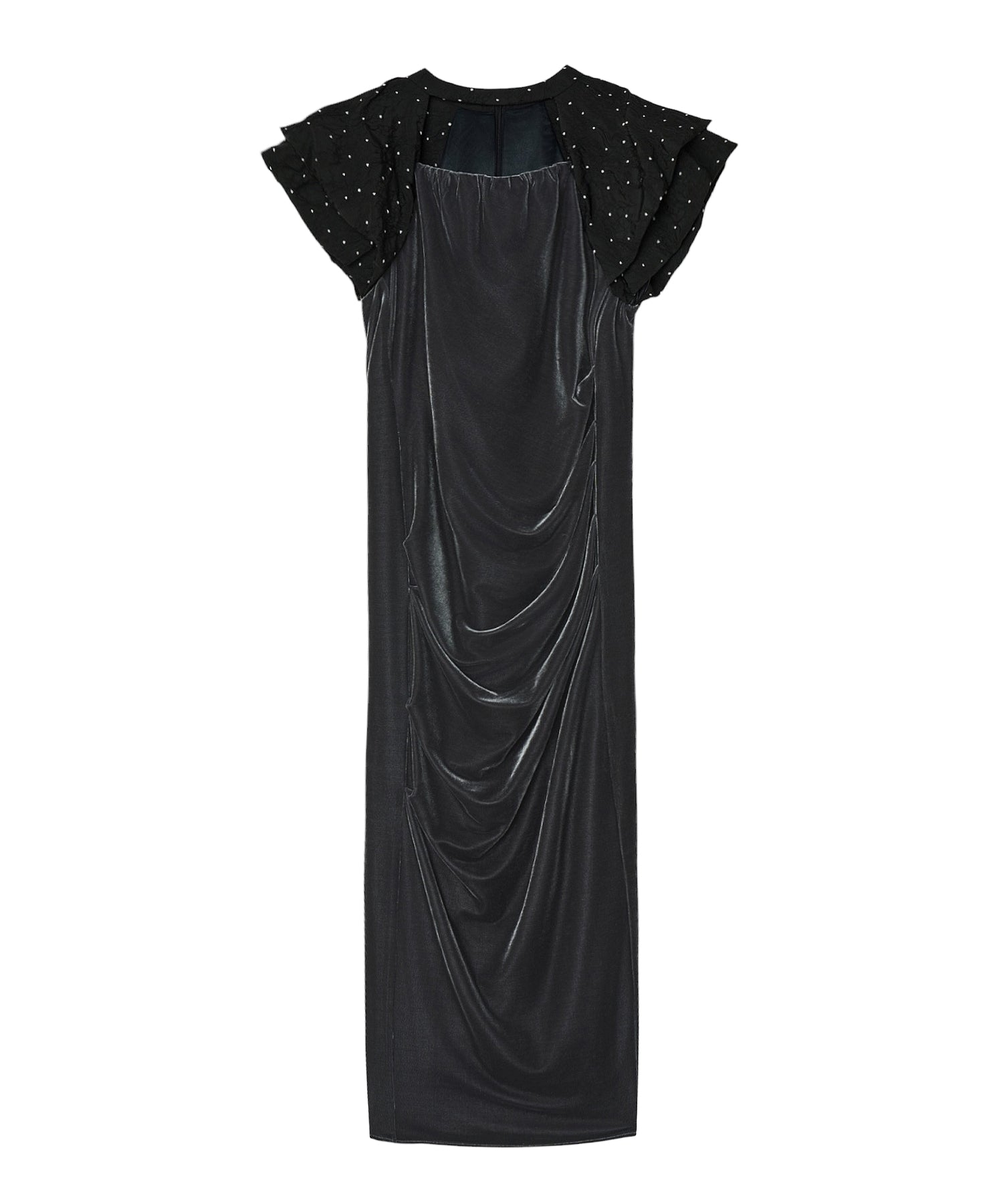 DRAPE VELOUR DRESS