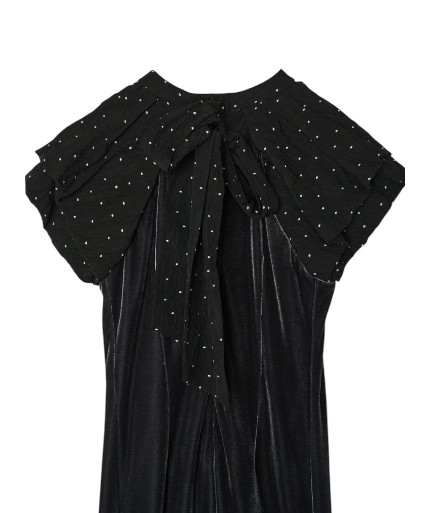 DRAPE VELOUR DRESS