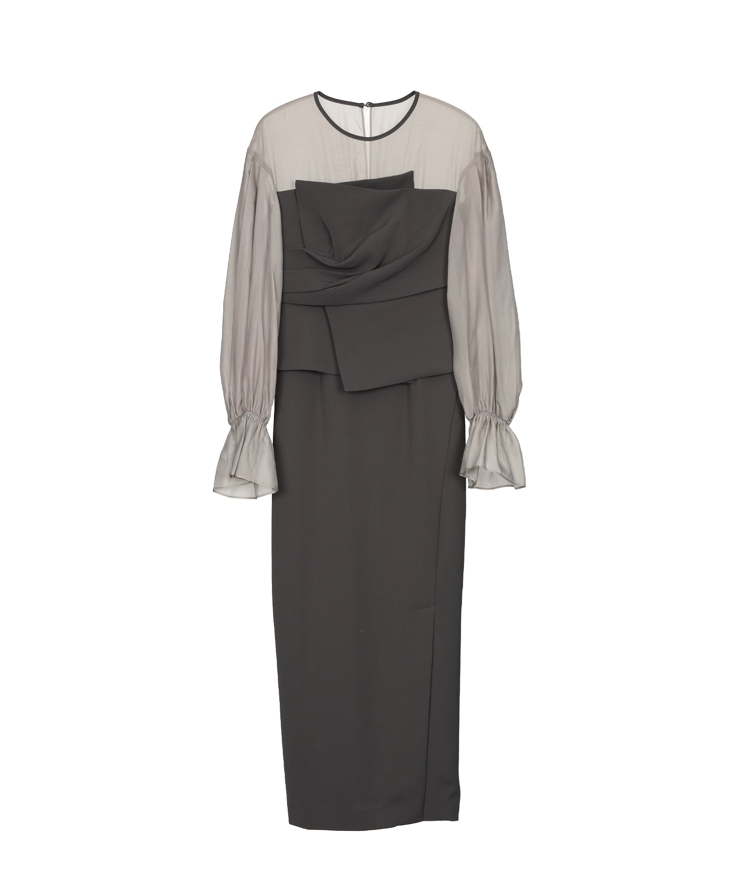 DRAPED BUSTIER DRESS