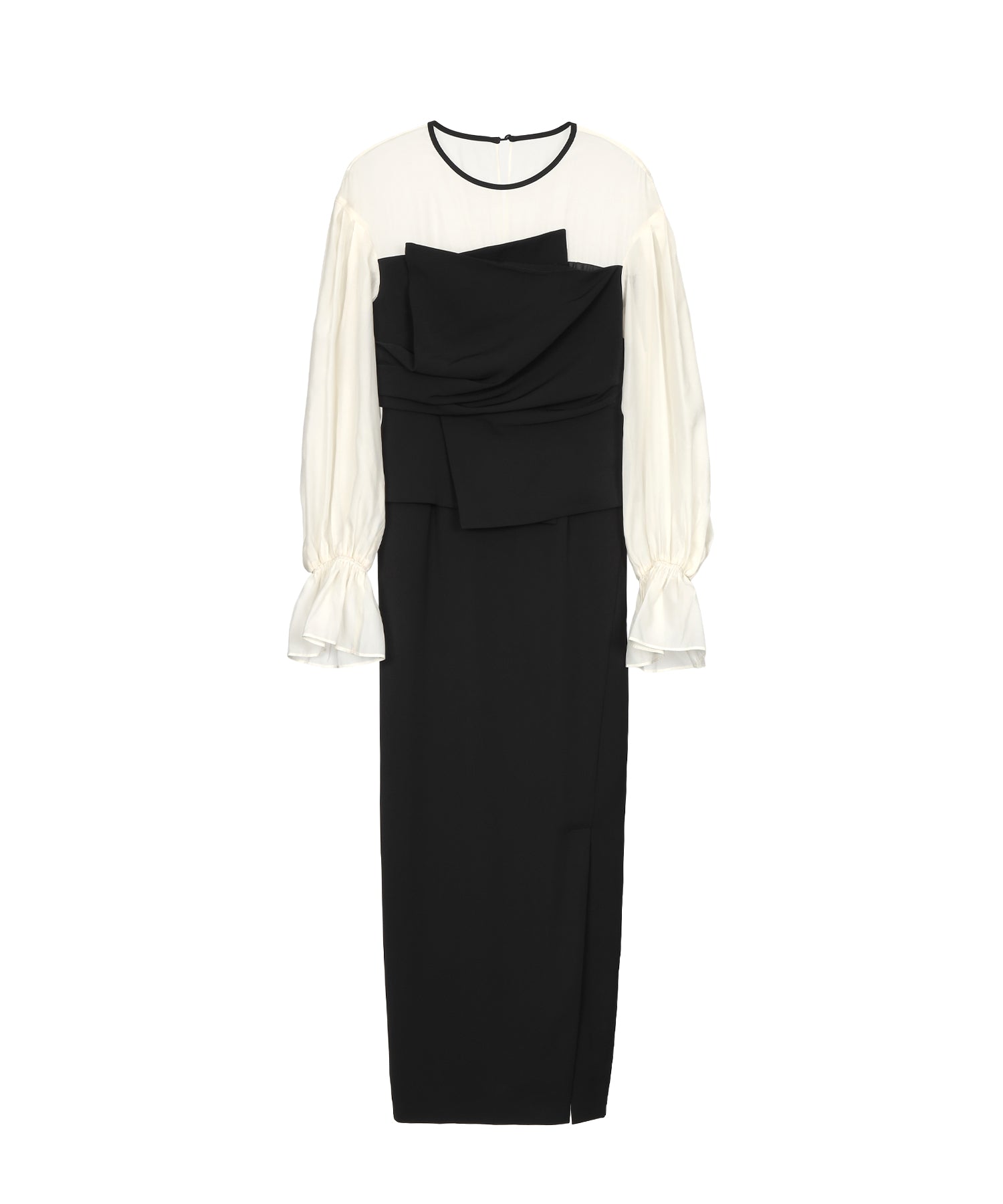 DRAPED BUSTIER DRESS