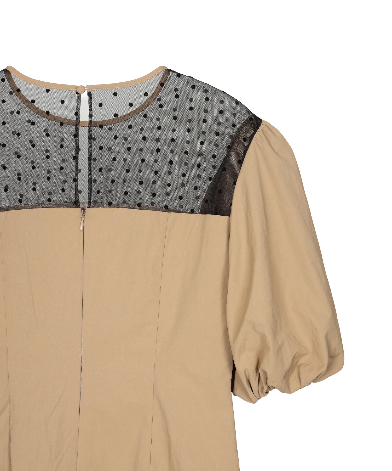 DECOLLETE DOT DRESS