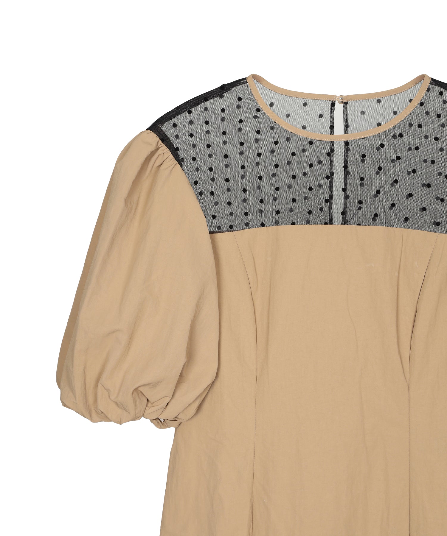 DECOLLETE DOT DRESS