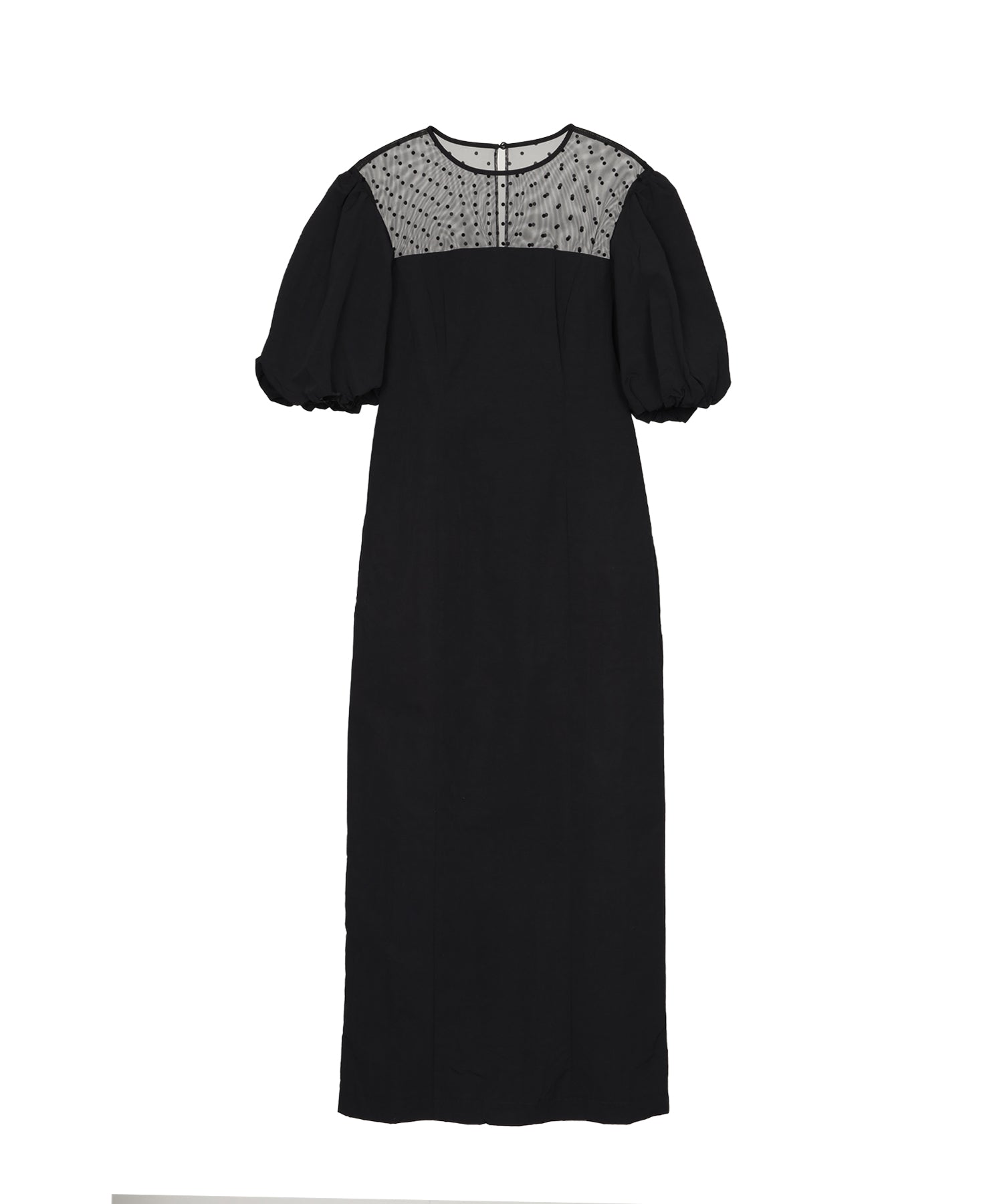 DECOLLETE DOT DRESS