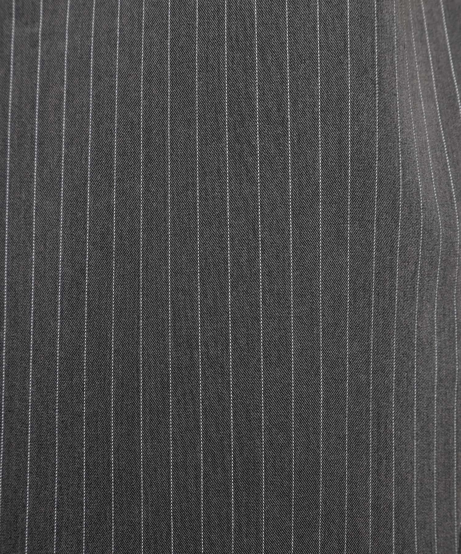 PINSTRIPE BUSTIER WIDE PANTS DRESS