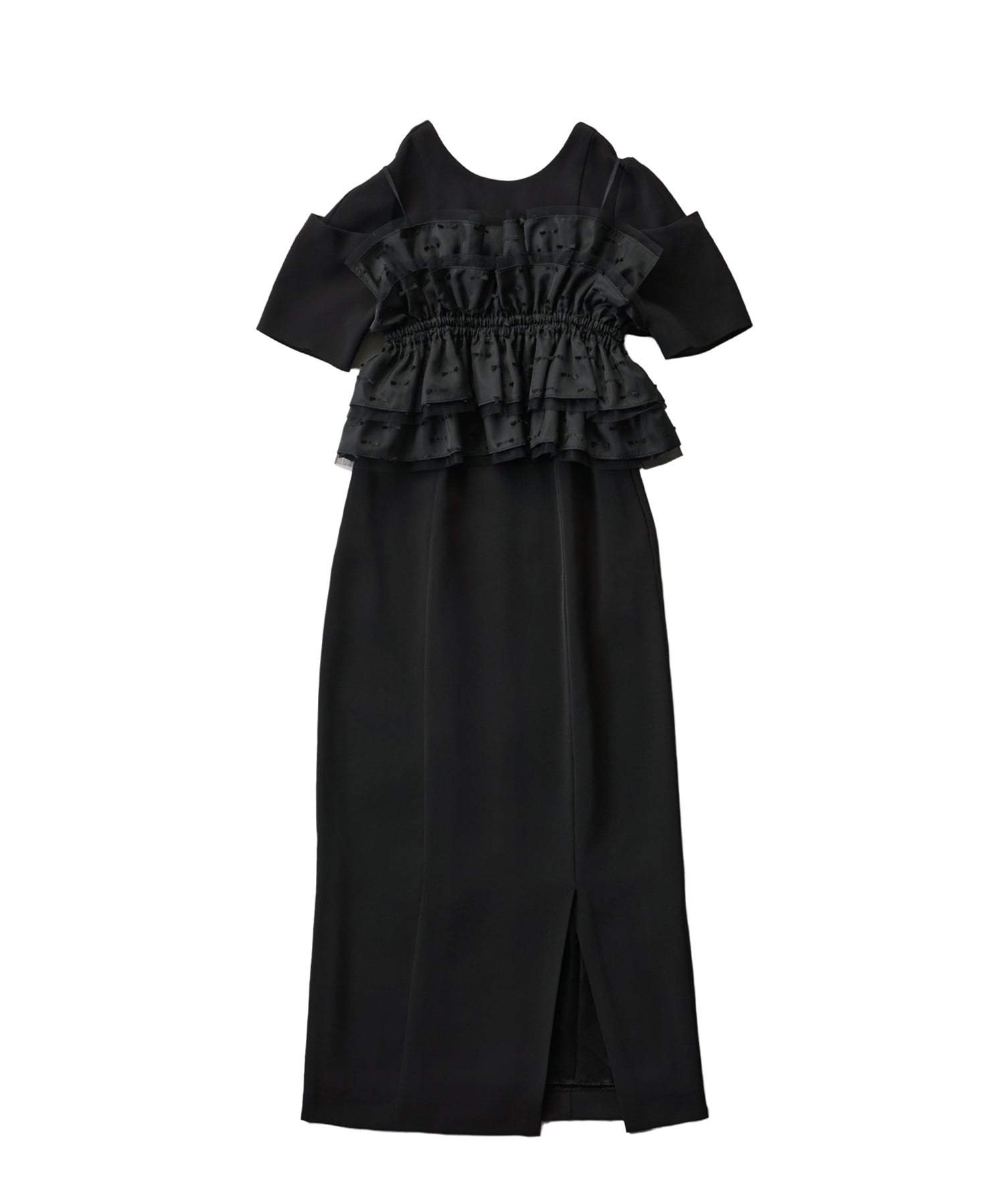 RIBBON JACQUARD BUSTIER DRESS