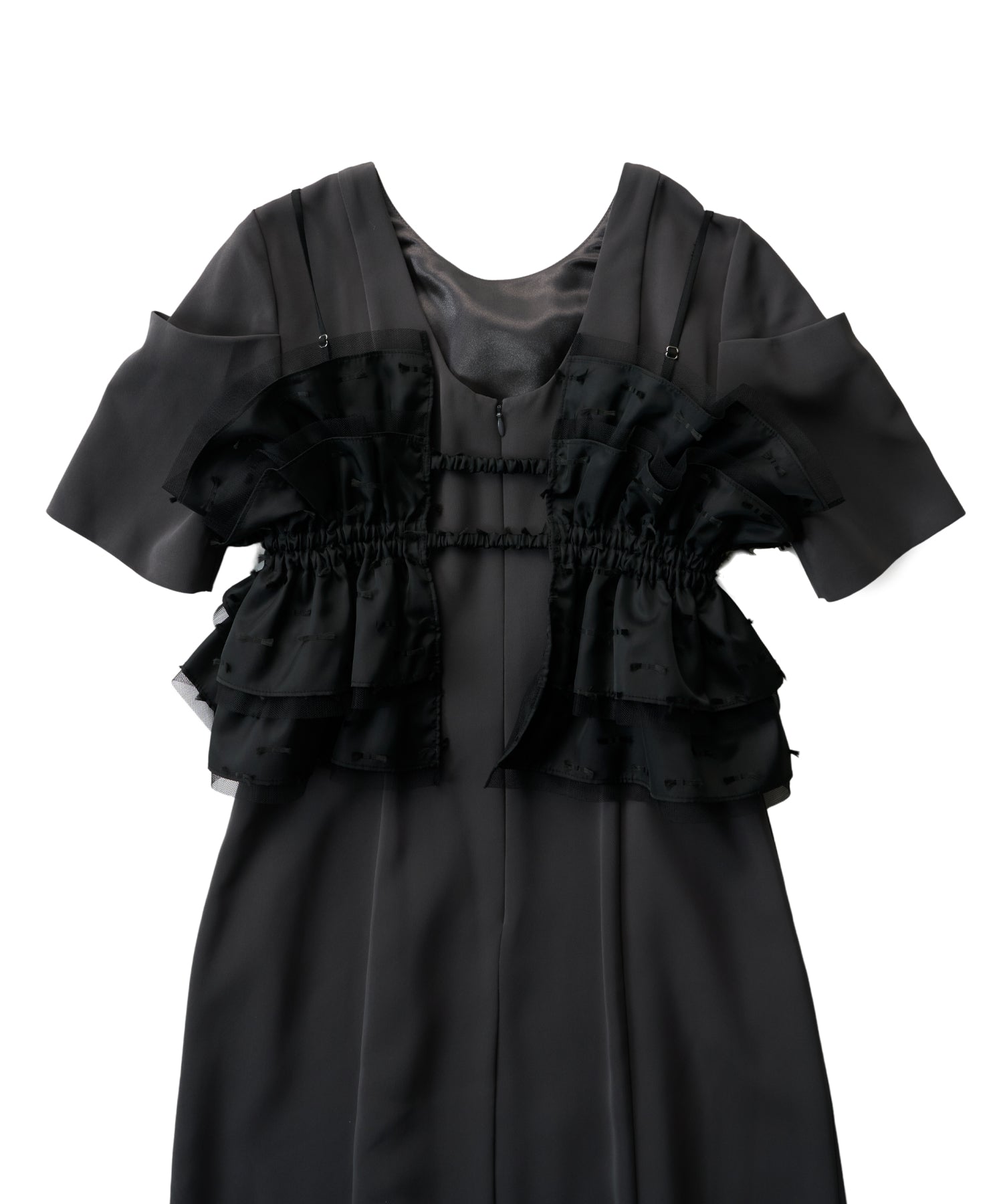 RIBBON JACQUARD BUSTIER DRESS