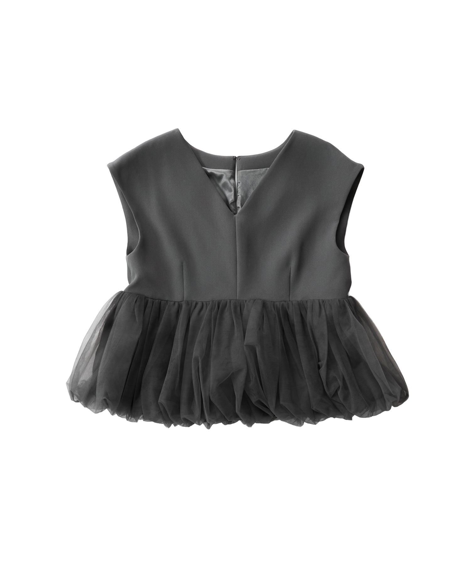 PEPLUM TULLE SET UP PANTS DRESS