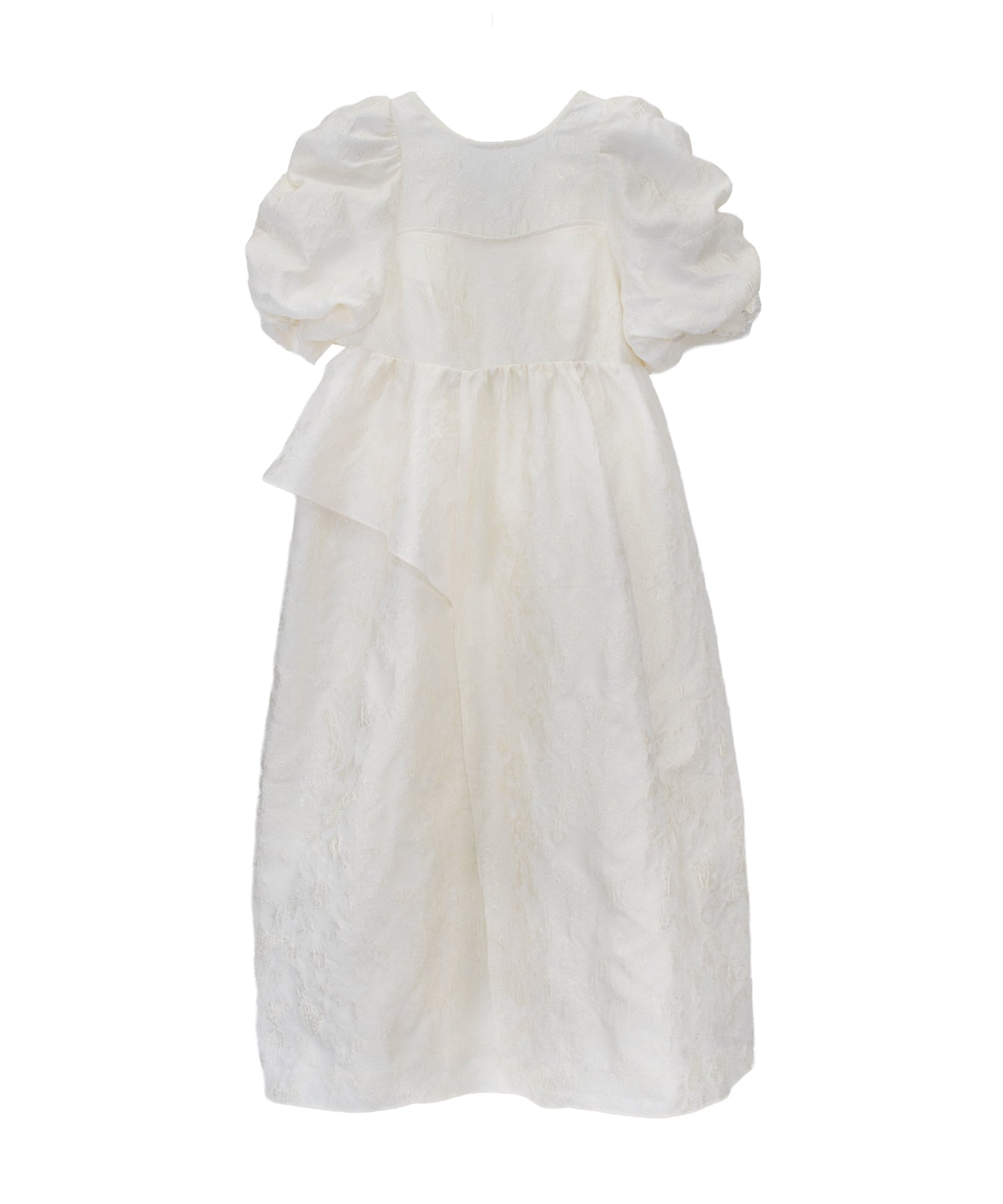 BUBBLE SLEEVE JACQUARD DRESS