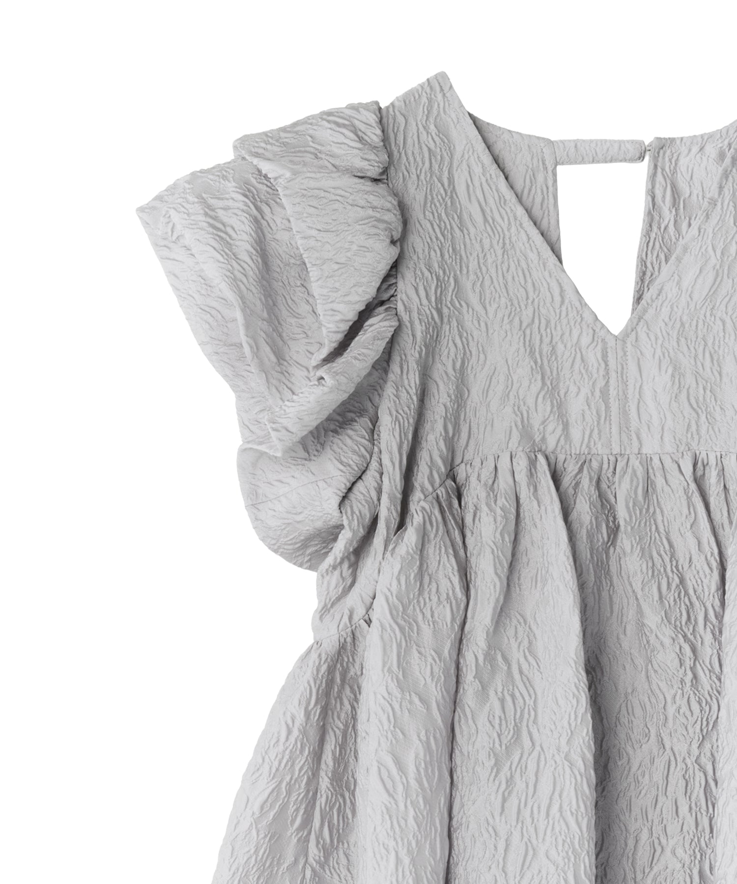 SHEER JACQUARD PEPLUM TOPS