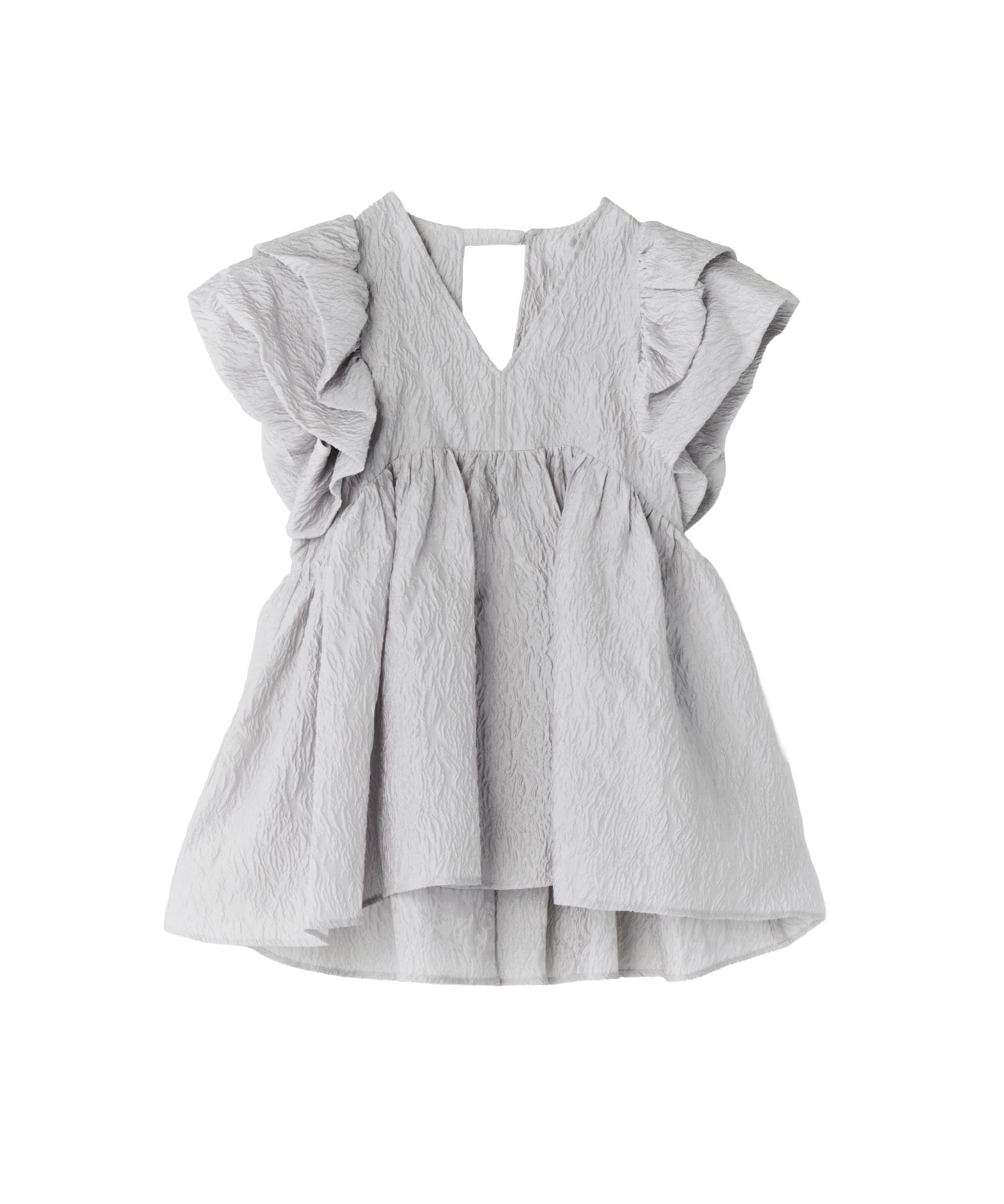 SHEER JACQUARD PEPLUM TOPS