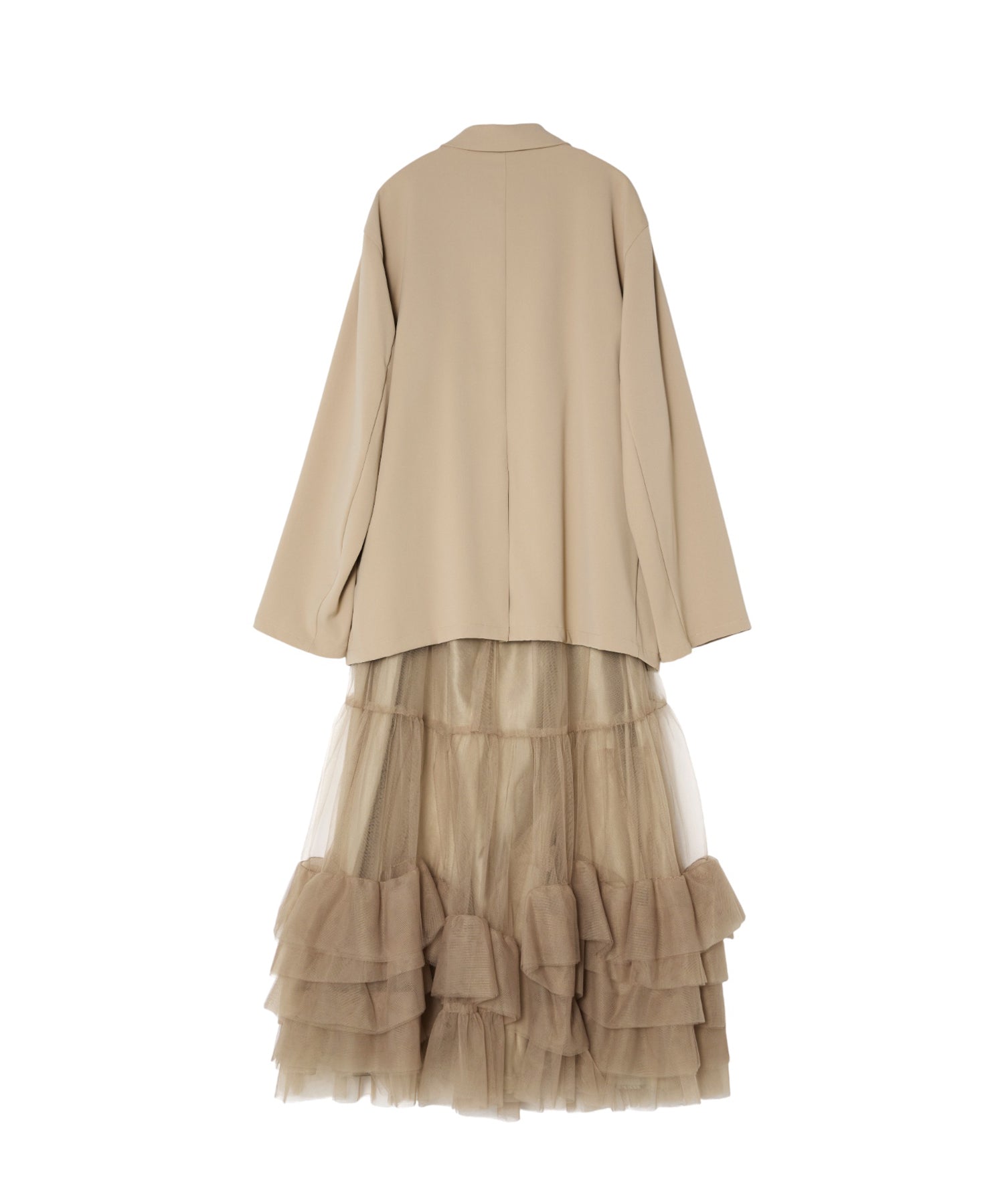 VOLUME TULLE JACKET SET DRESS