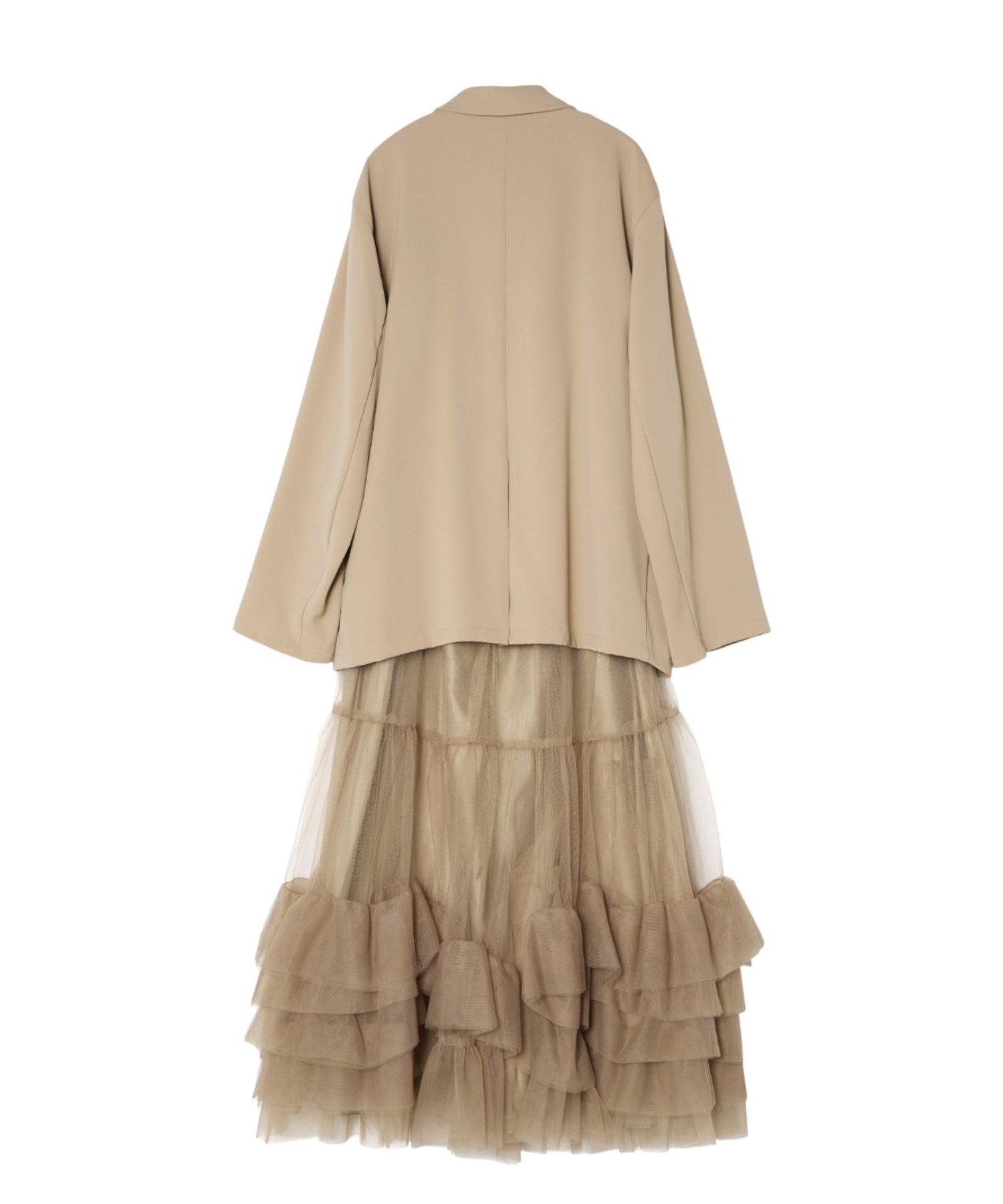 VOLUME TULLE JACKET SET DRESS