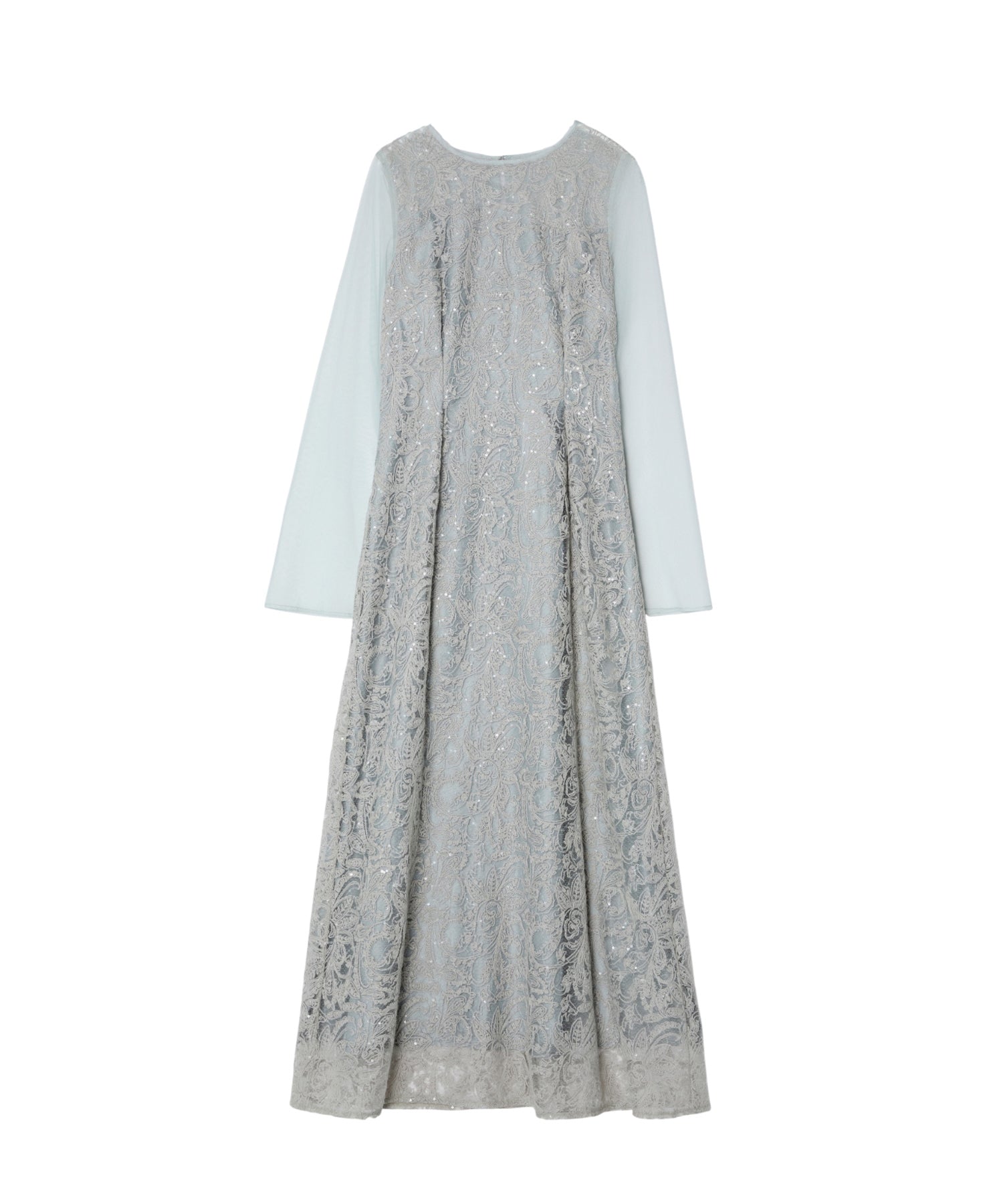 LEAF EMBROIDERY BACK DESIGN DRESS