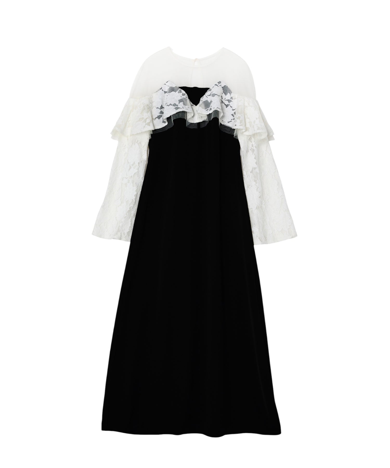 LACE RAFFLE DRESS