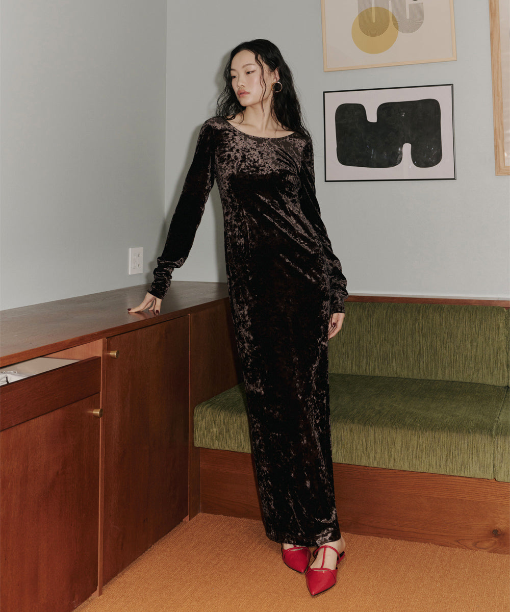 SPARKLE LACE VELOUR DRESS