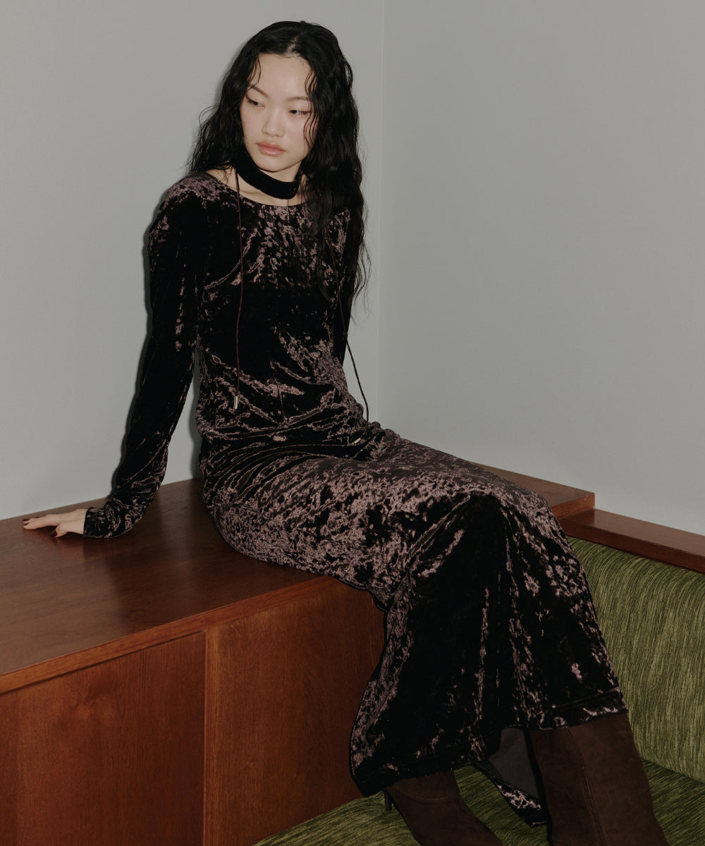 SPARKLE LACE VELOUR DRESS