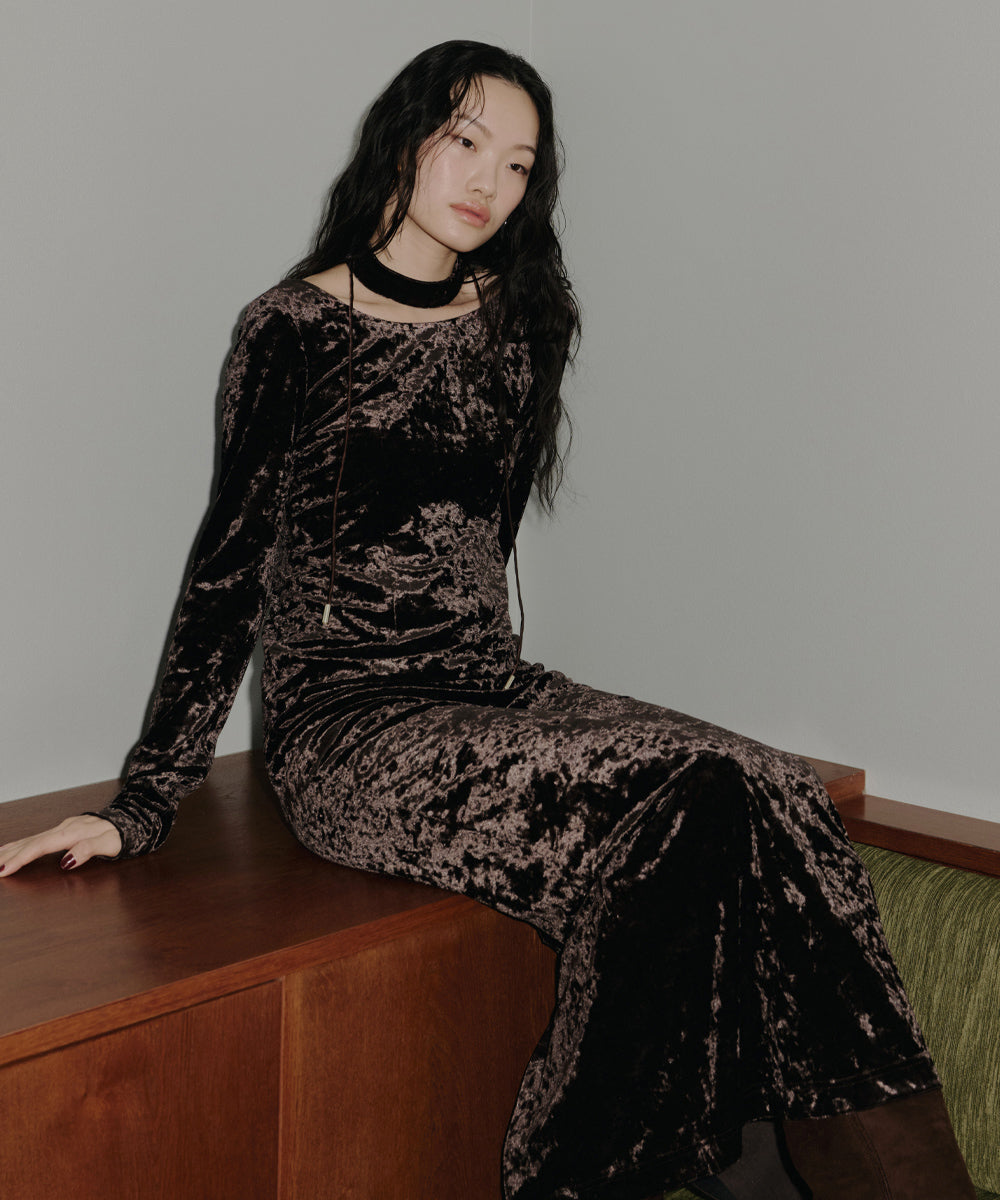 SPARKLE LACE VELOUR DRESS