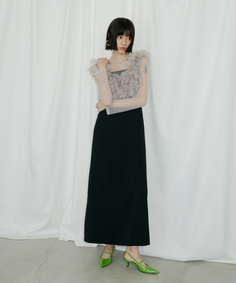 VOLUME RUFFLE LAYER DRESS